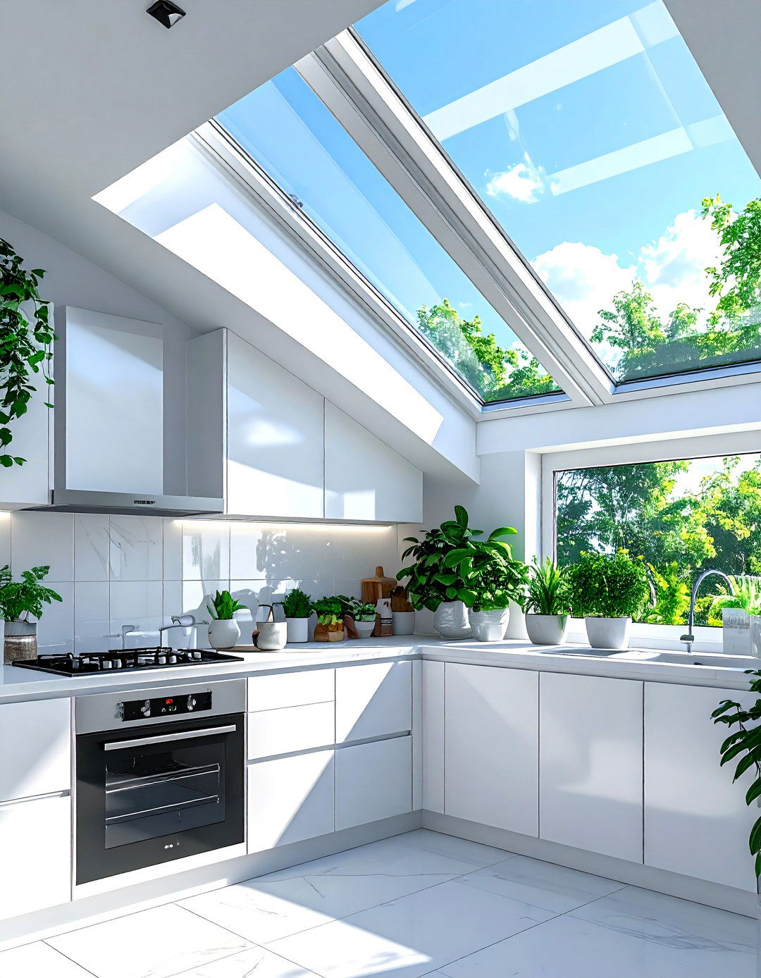 Kitchen skylight - 30 kitchen ambient lighting ideas