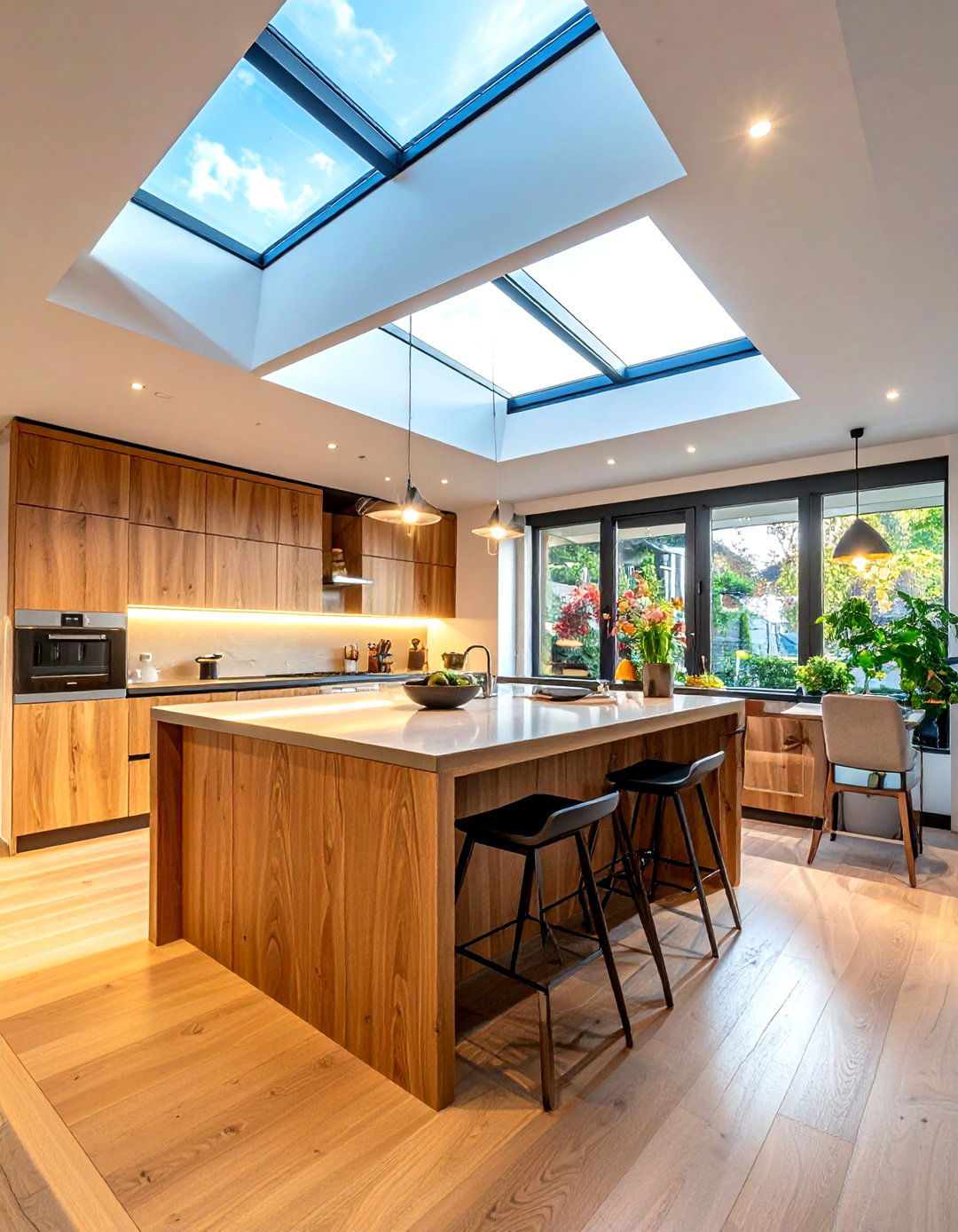 Kitchen skylight - 30 townhouse kitchen ideas