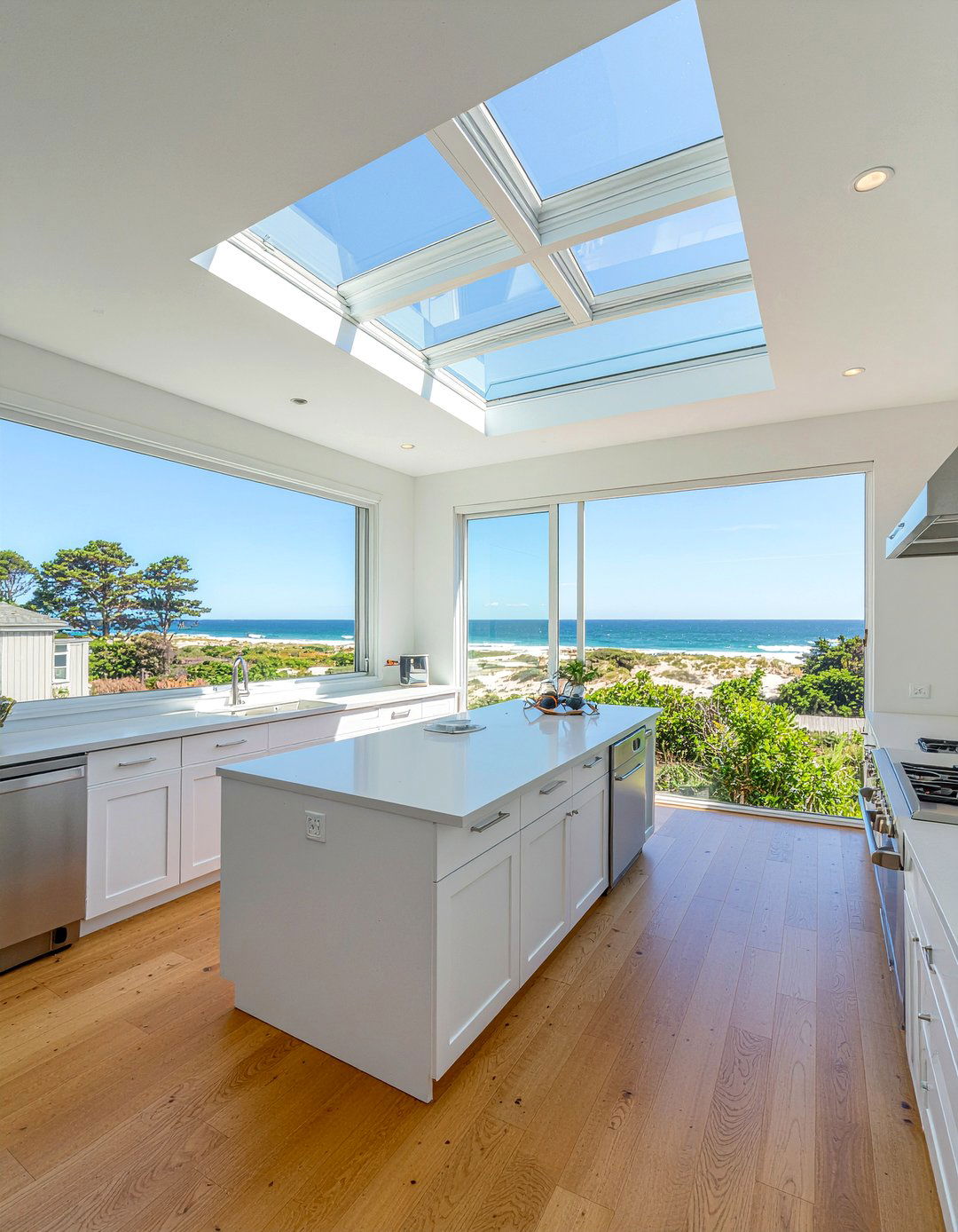 Kitchen skylight installation - 30 beach kitchen ideas