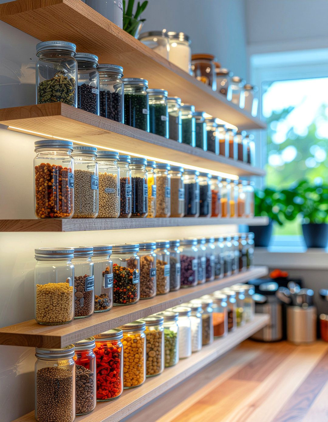 Kitchen spice rack lighting - 30 LED strip kitchen lighting ideas