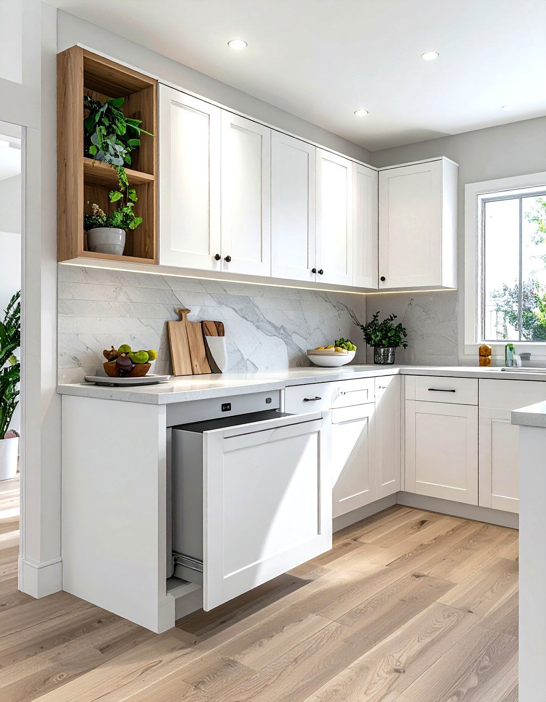 Kitchen trash cabinet - 30 kitchen furniture ideas