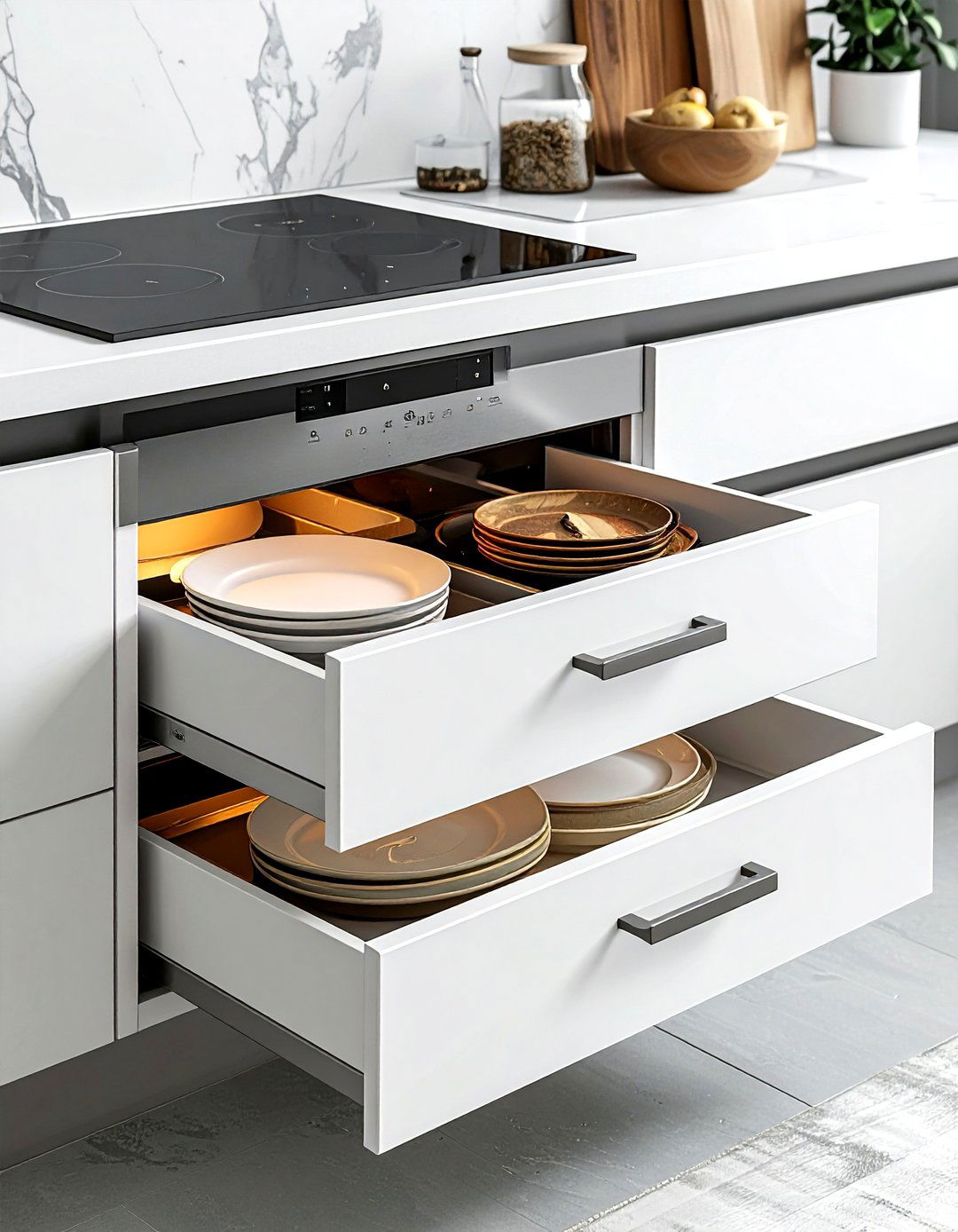Kitchen warming drawer - 30 entertaining kitchen ideas