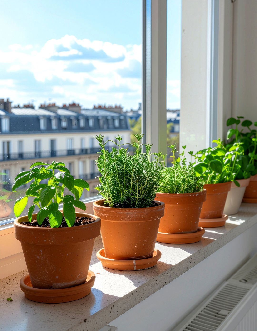 Kitchen window garden - 30 Parisian kitchen ideas