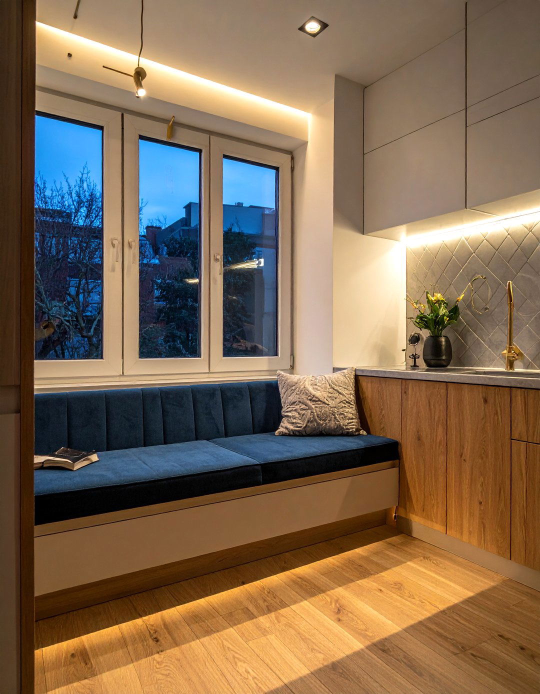 Kitchen window seat lighting - 30 window seat kitchen ideas