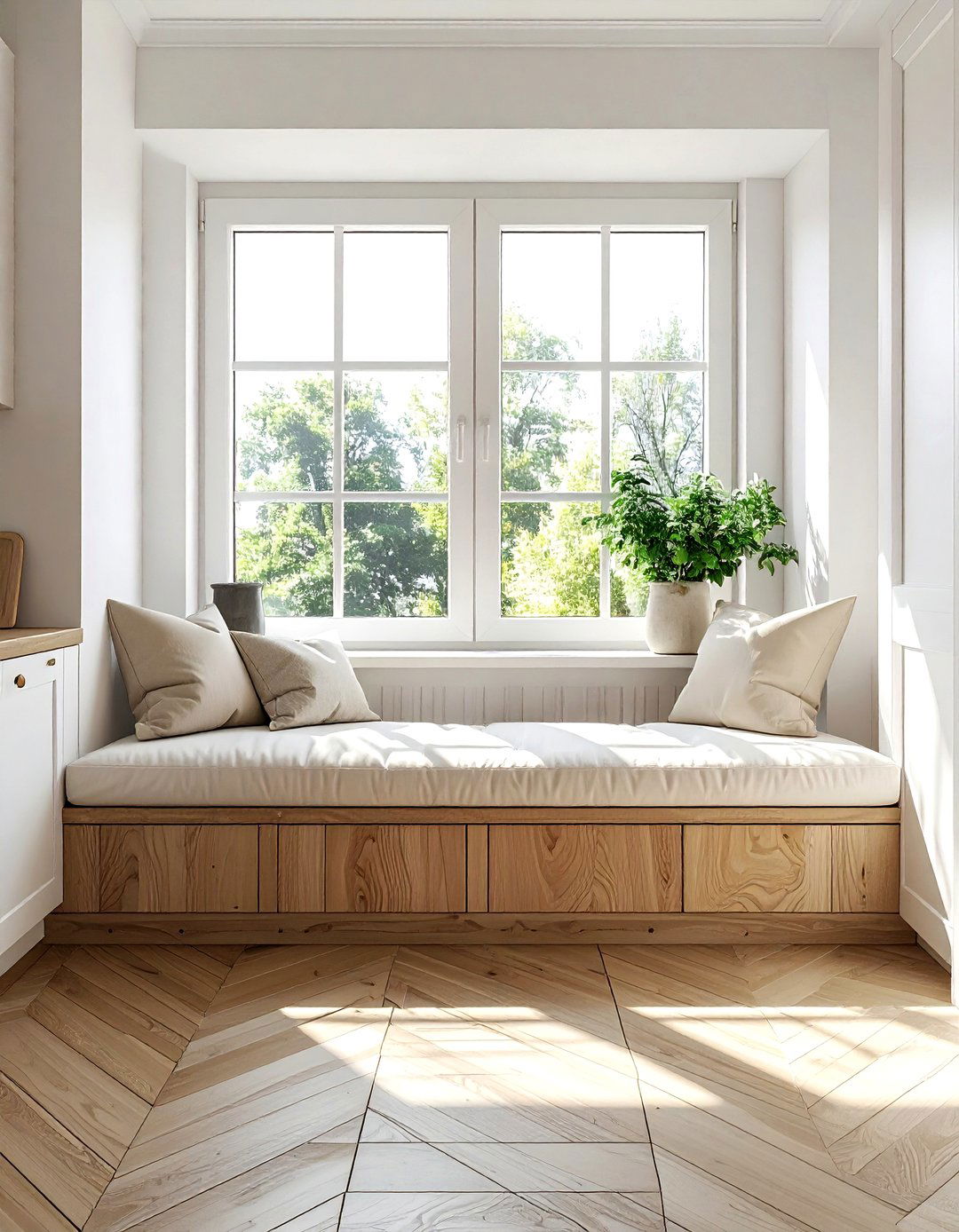 Kitchen window seat wood finish - 30 window seat kitchen ideas