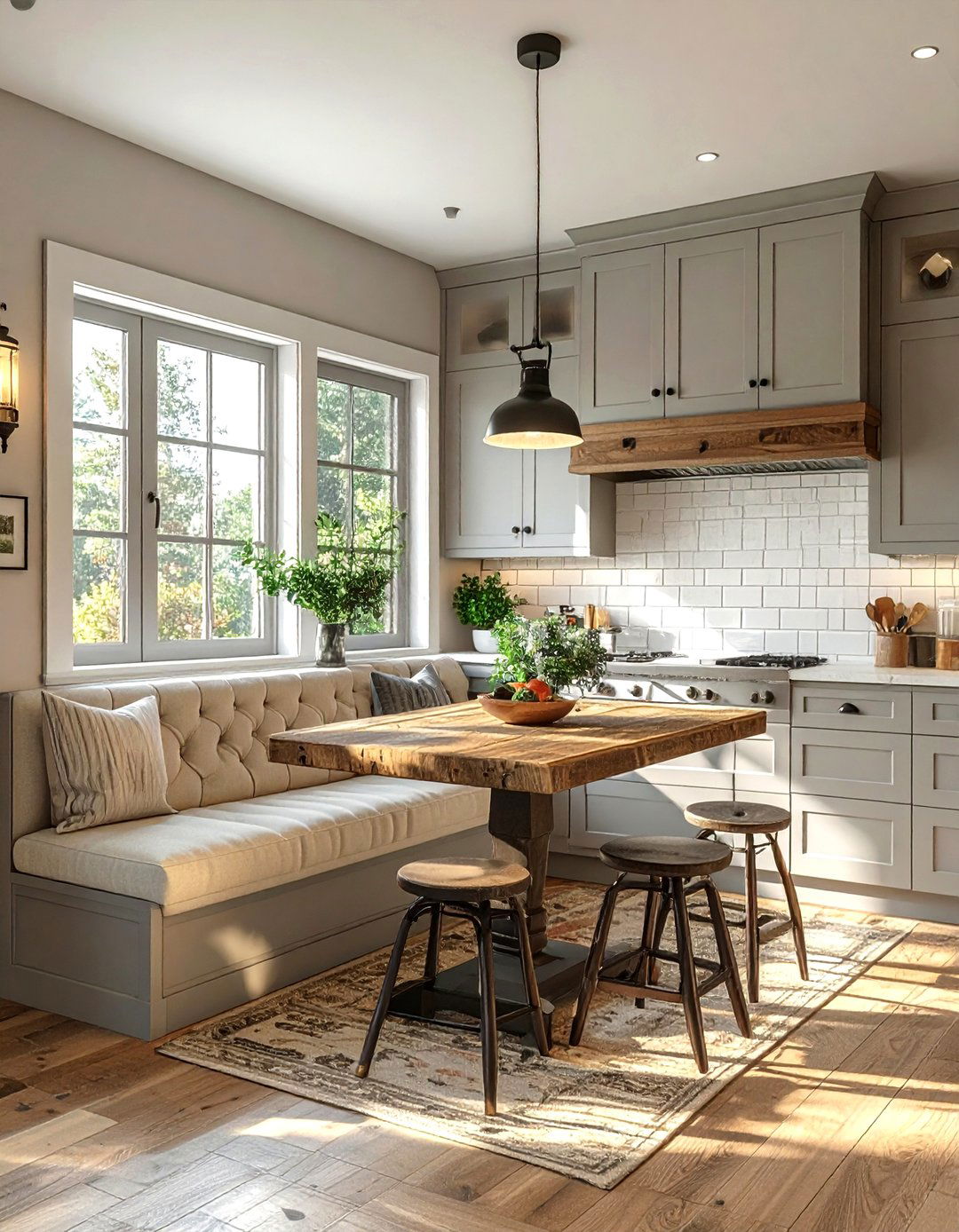 Kitchen with banquette seating - 30 kitchen reconfiguration ideas