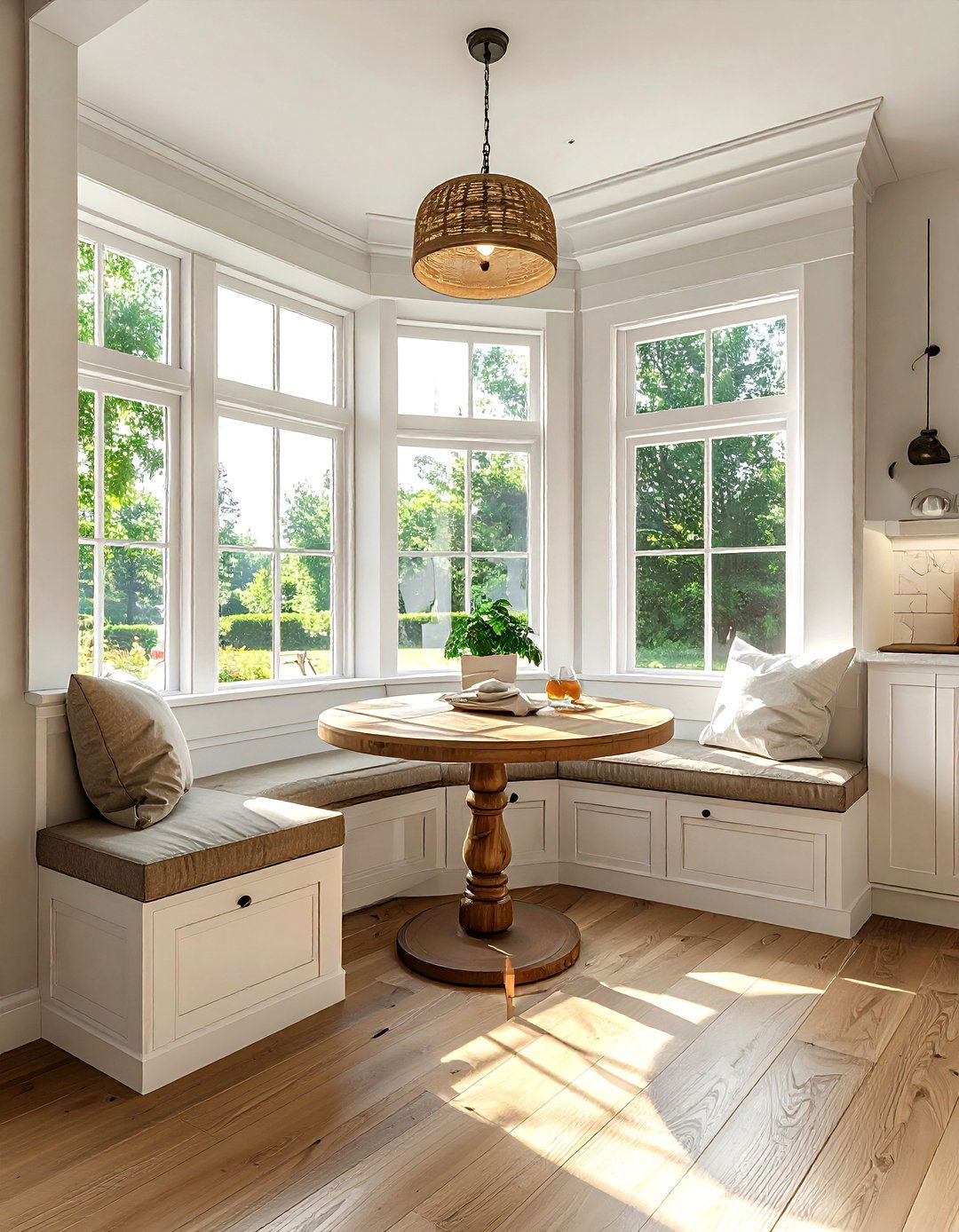 Kitchen with bay window breakfast nook - 30 natural light kitchen ideas