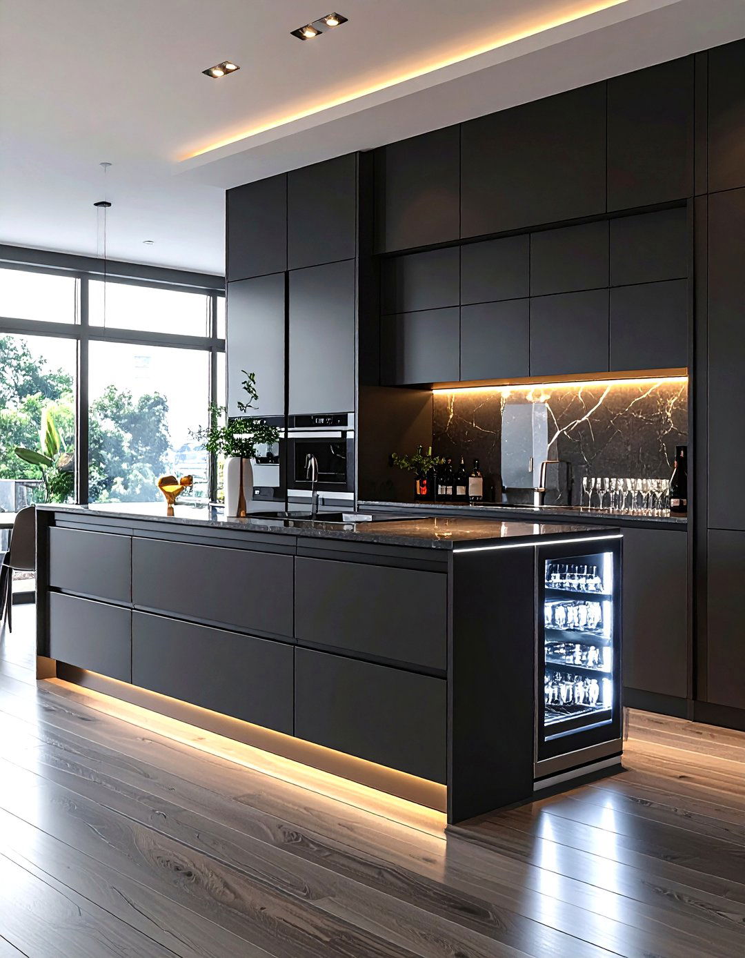 Kitchen with beverage center - 30 kitchen reconfiguration ideas