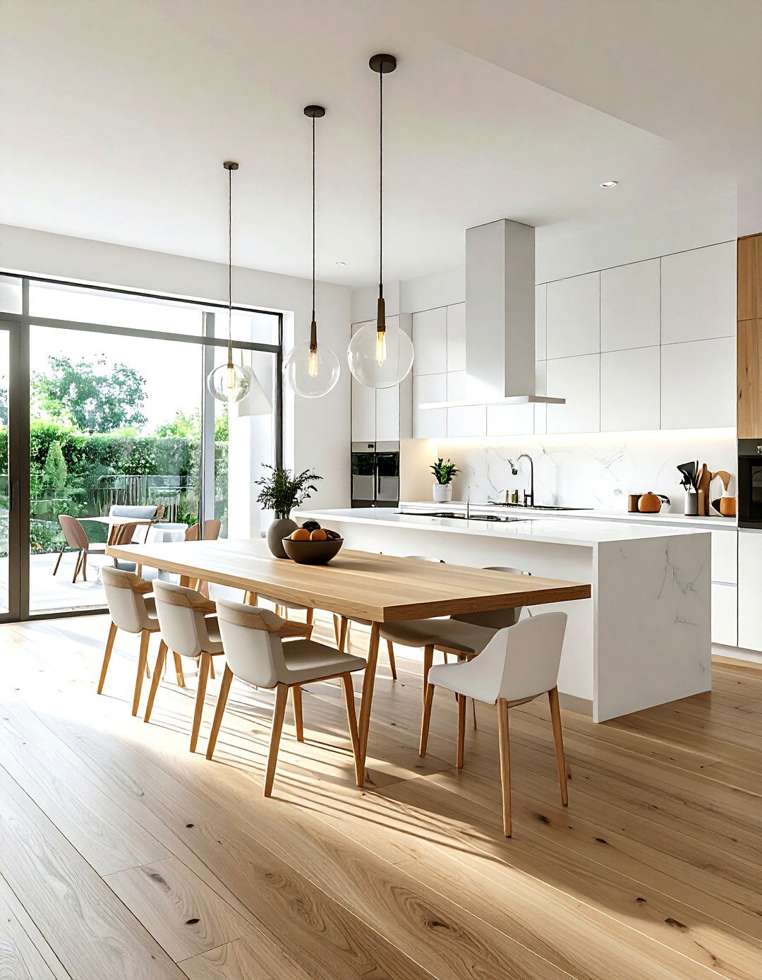 Kitchen with dining table combo - 30 kitchen reconfiguration ideas