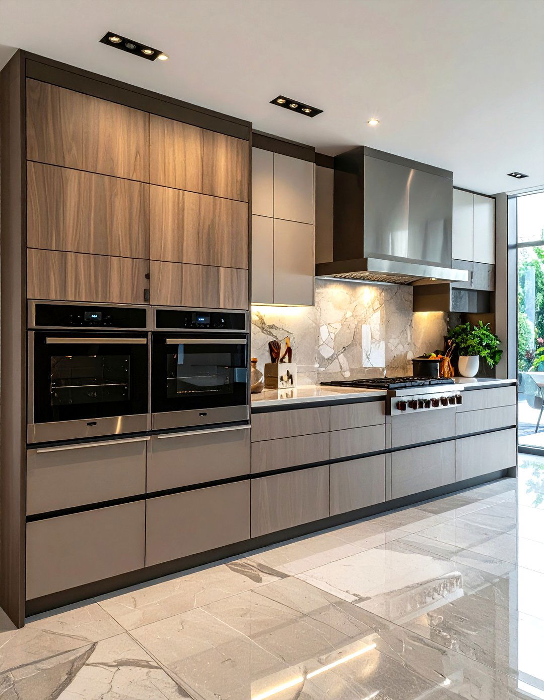 Kitchen with double oven layout - 30 kitchen reconfiguration ideas