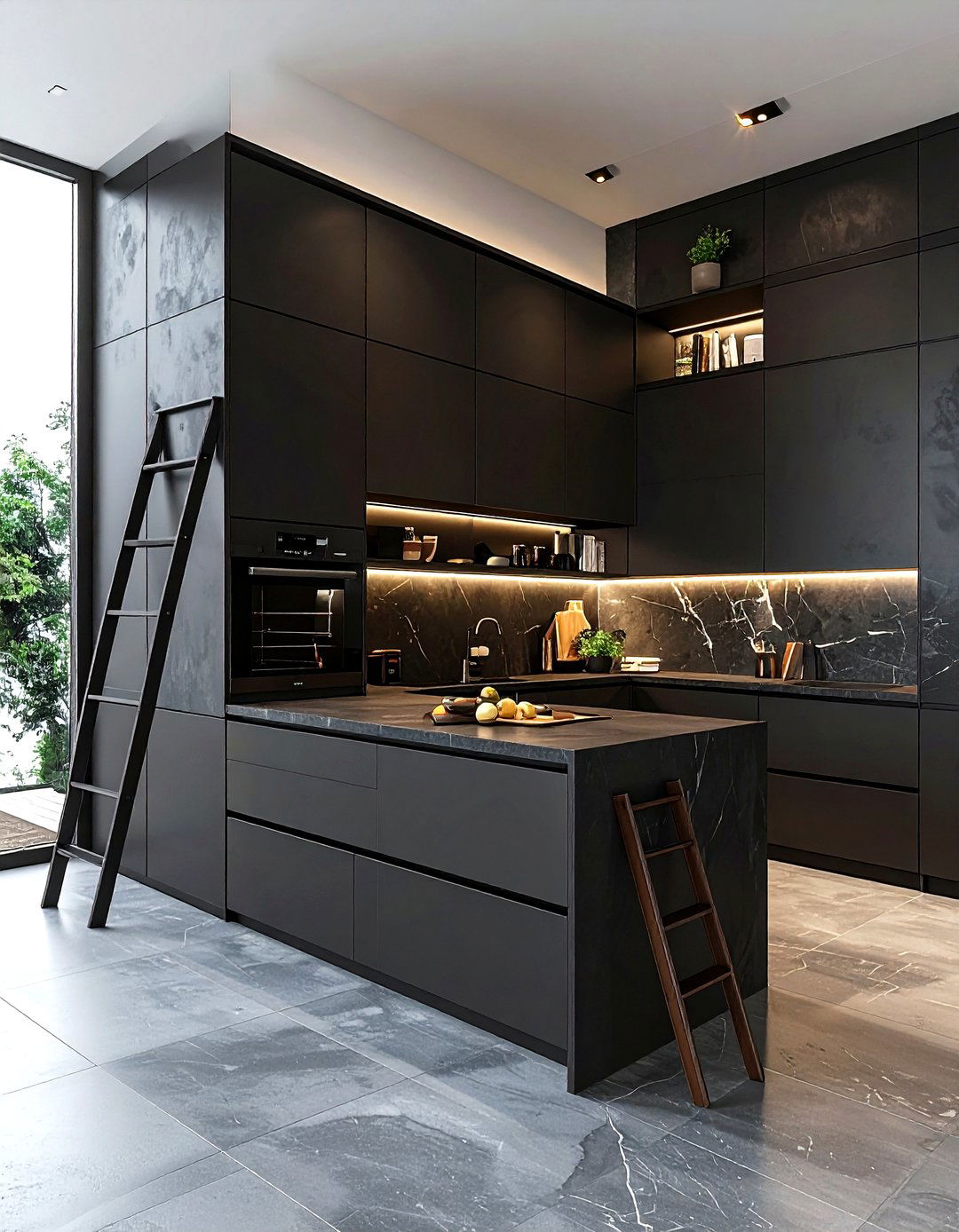 Kitchen with floor to ceiling cabinets - 30 kitchen reconfiguration ideas