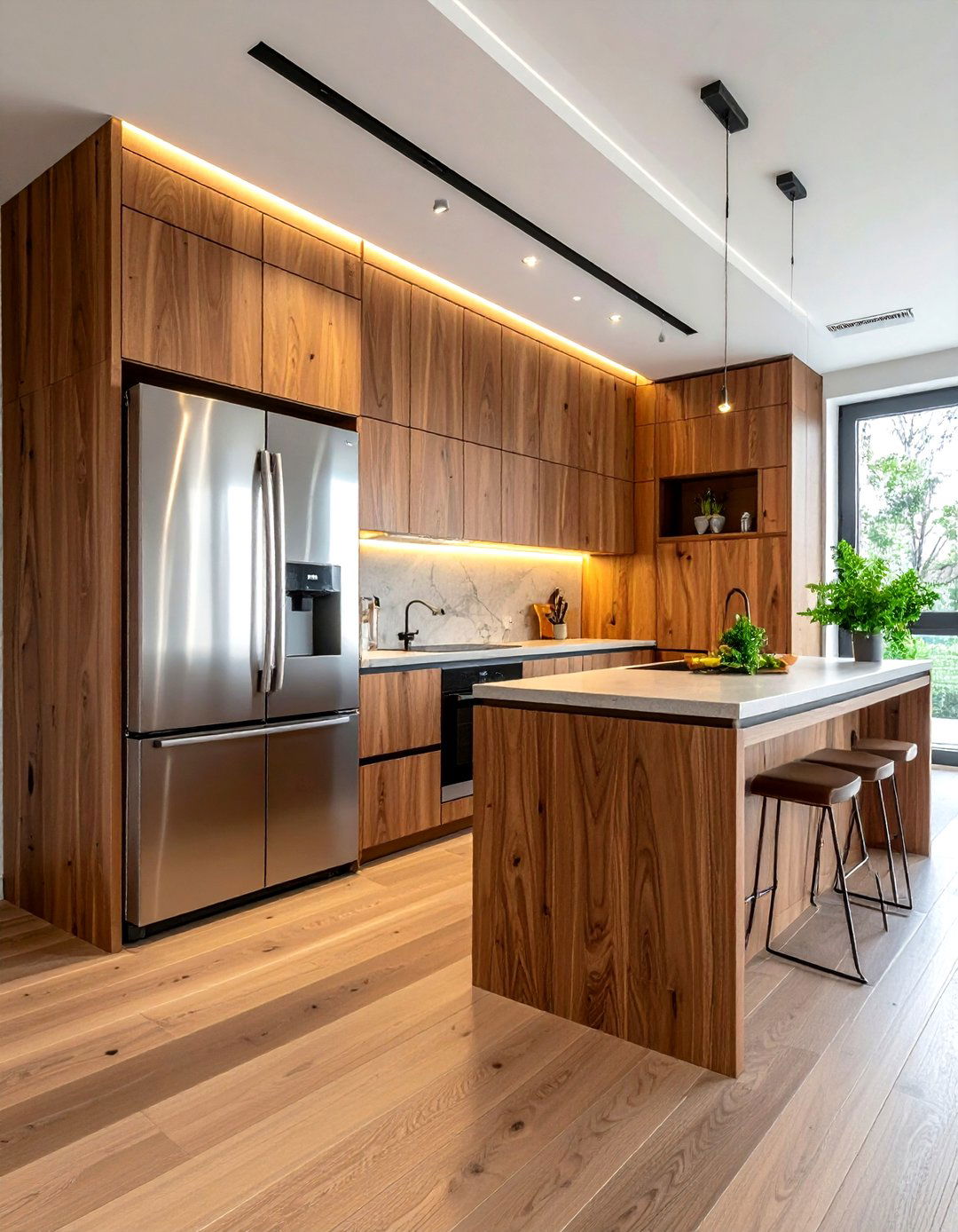 Kitchen with hidden appliances - 30 kitchen reconfiguration ideas