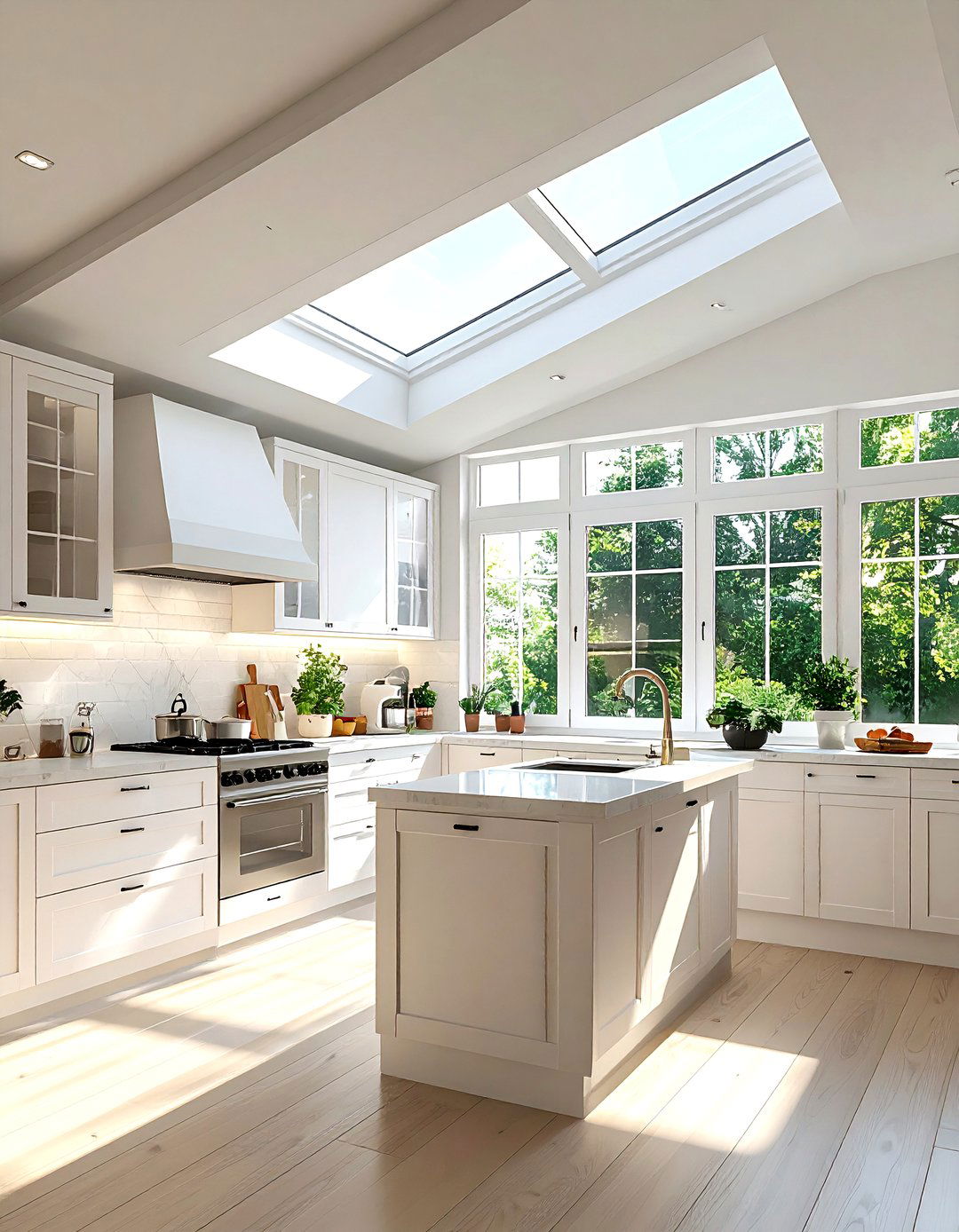 Kitchen with skylight - 30 bungalow kitchen ideas