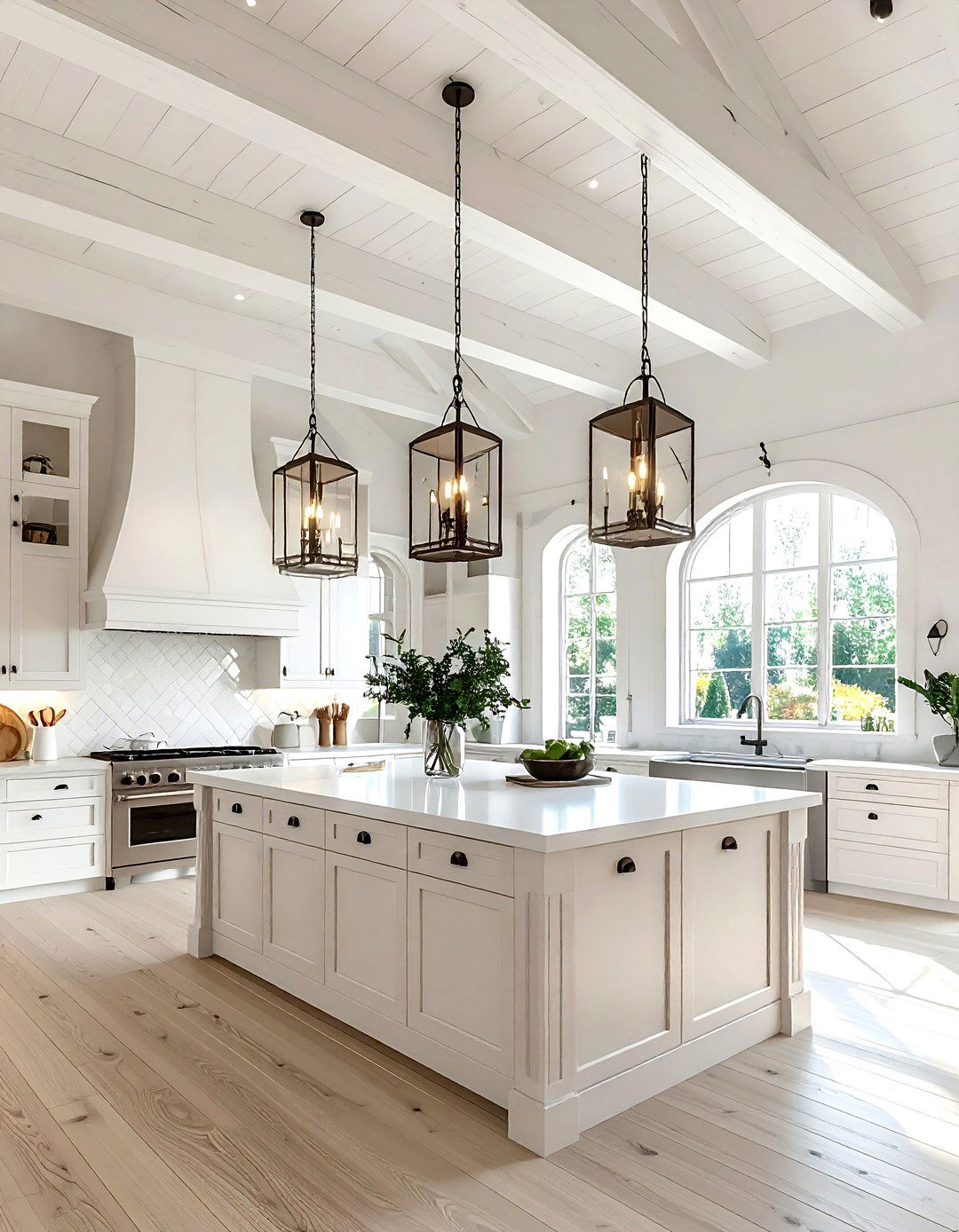 Kitchen with vaulted ceiling - 30 kitchen reconfiguration ideas