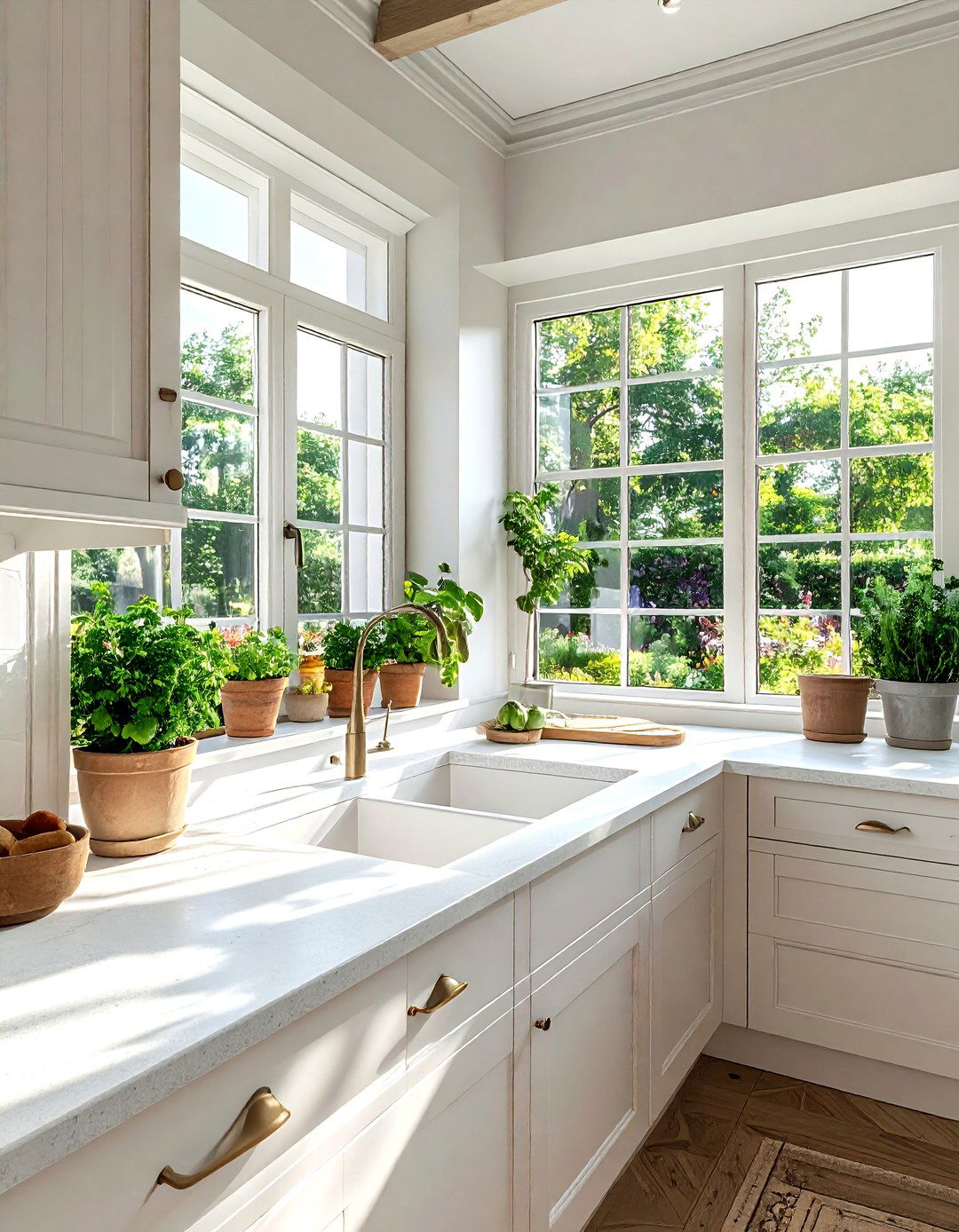 Kitchen with window over sink - 30 bungalow kitchen ideas