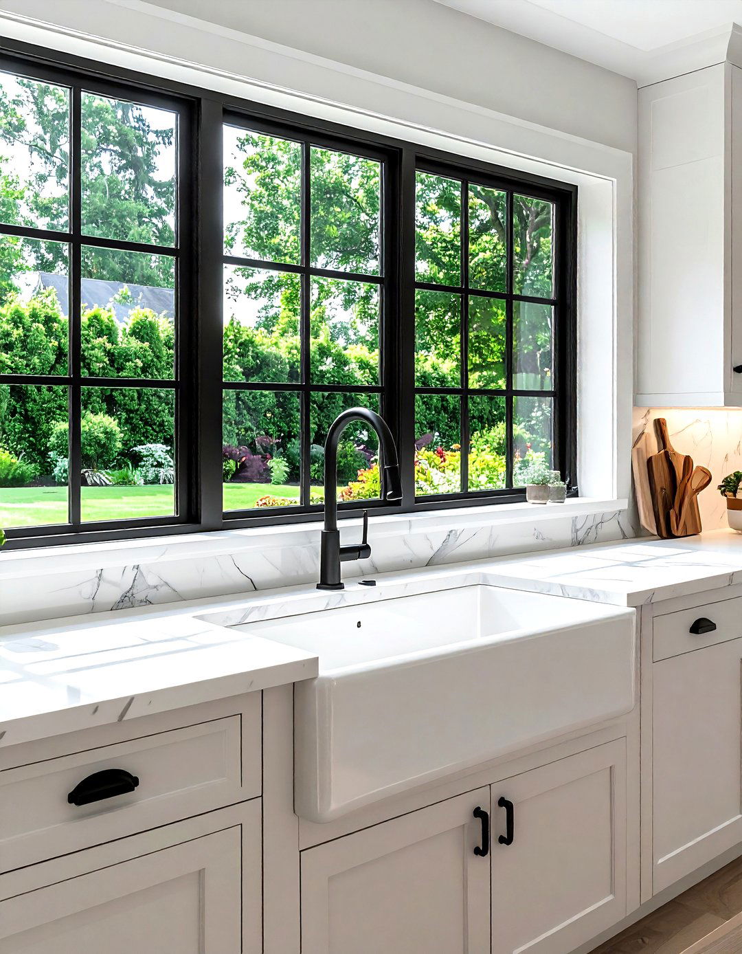 Kitchen with window sink - 30 kitchen reconfiguration ideas