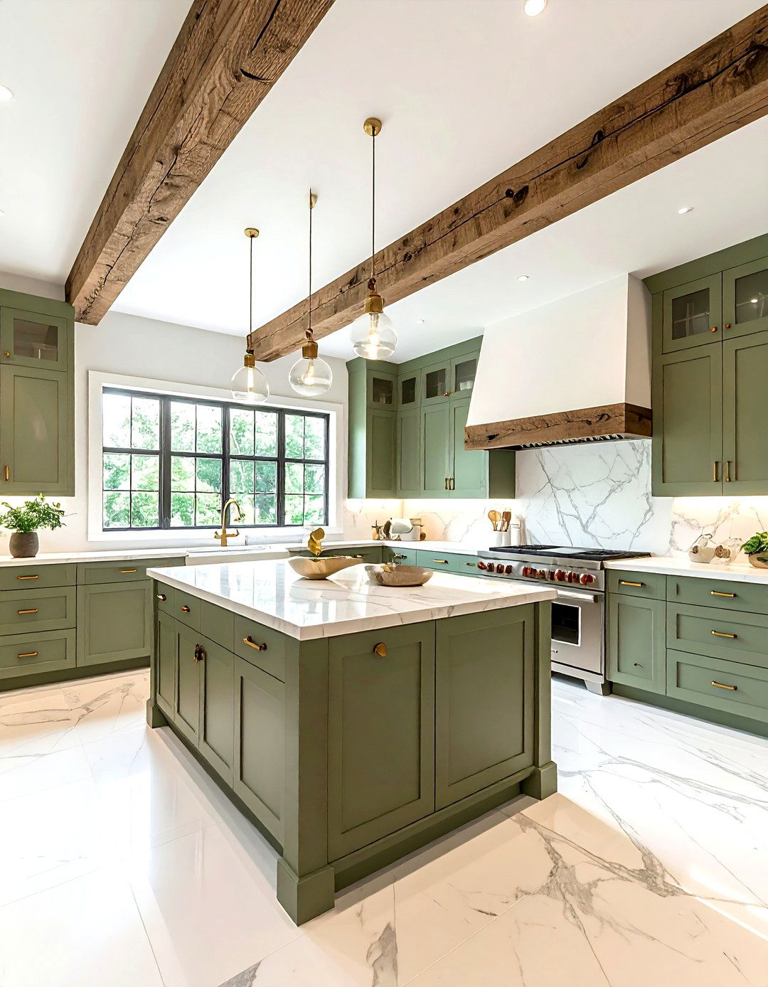 Kitchen wood beams - 30 kitchen ceiling ideas