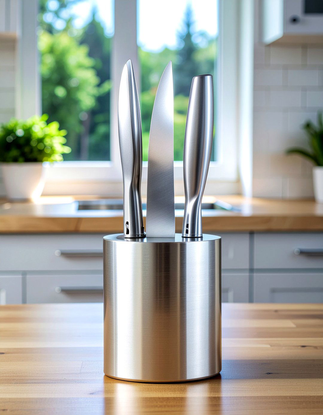Knife Block - 30 kitchen countertop decor ideas