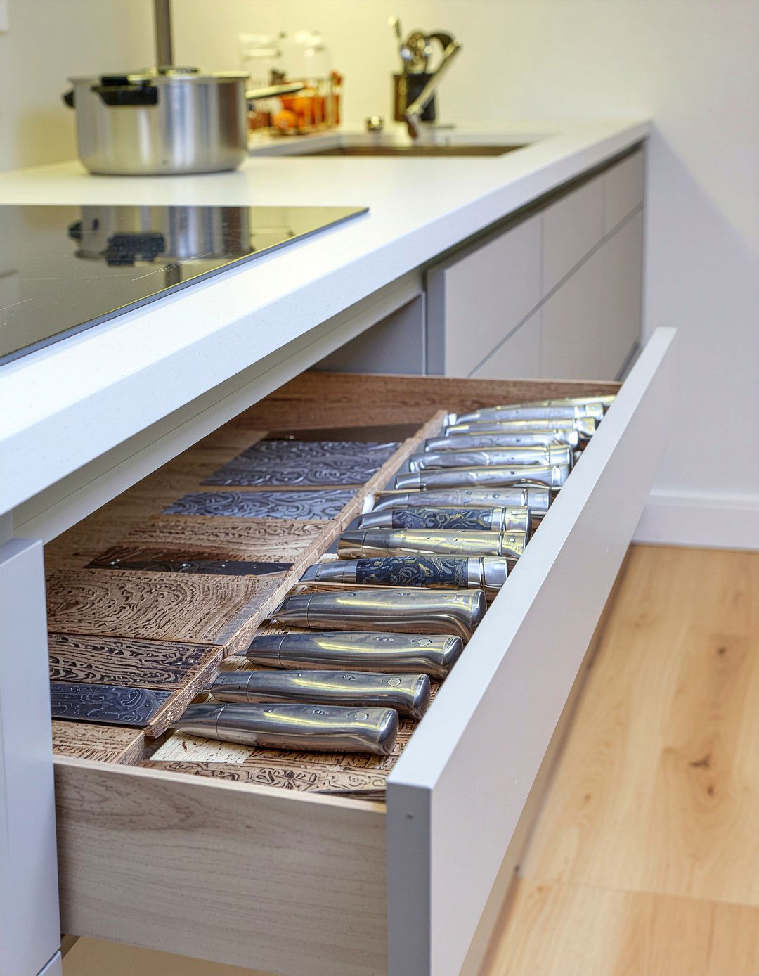Knife Drawer Organizer - 30 kitchen prep area ideas