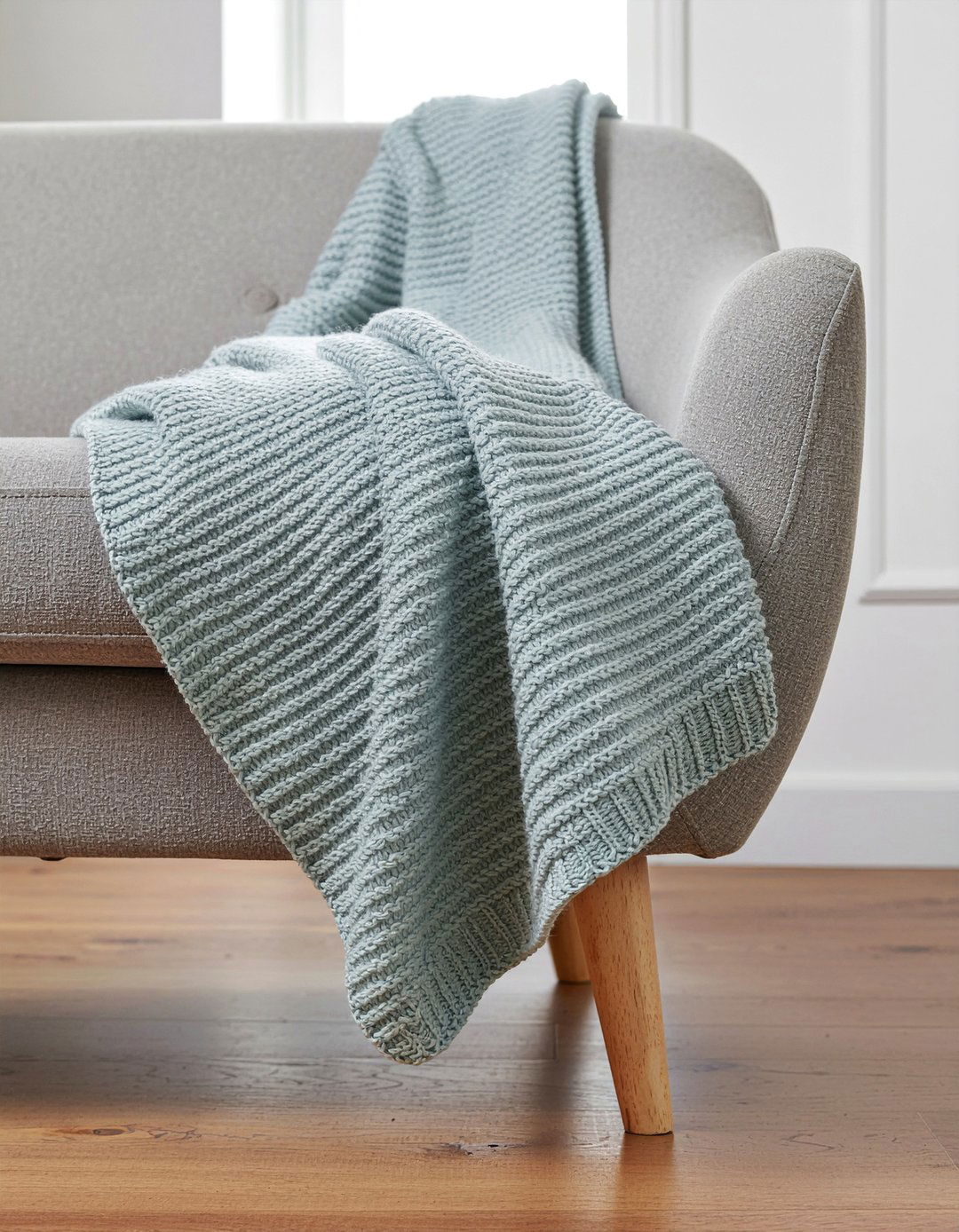 Knit throw blanket - 30 knitted living room ideas