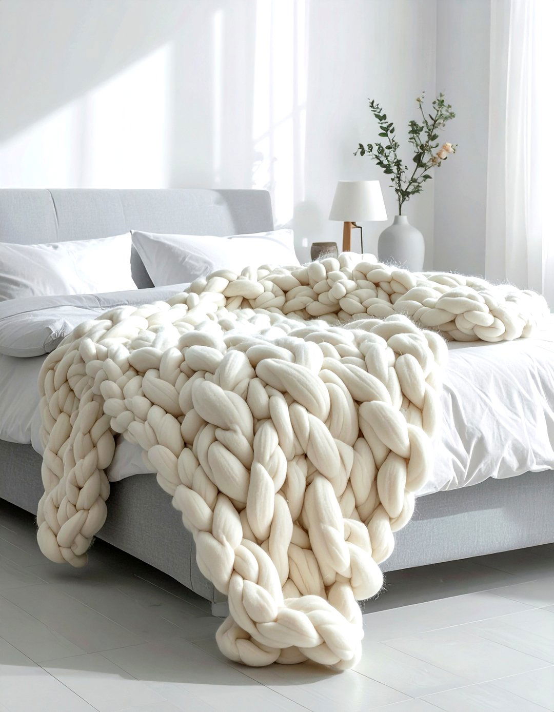 Knitted Throw Blanket - 30 decor checklist ideas