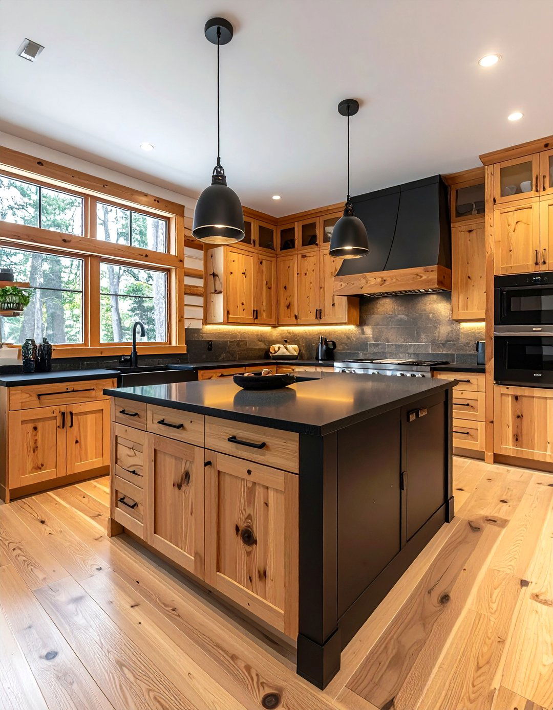 Knotty Pine Kitchen - 30 wood kitchen ideas