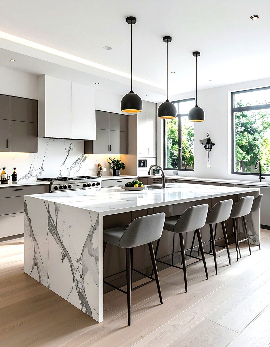 L Shaped Kitchen Island - 30 kitchen seating arrangements ideas