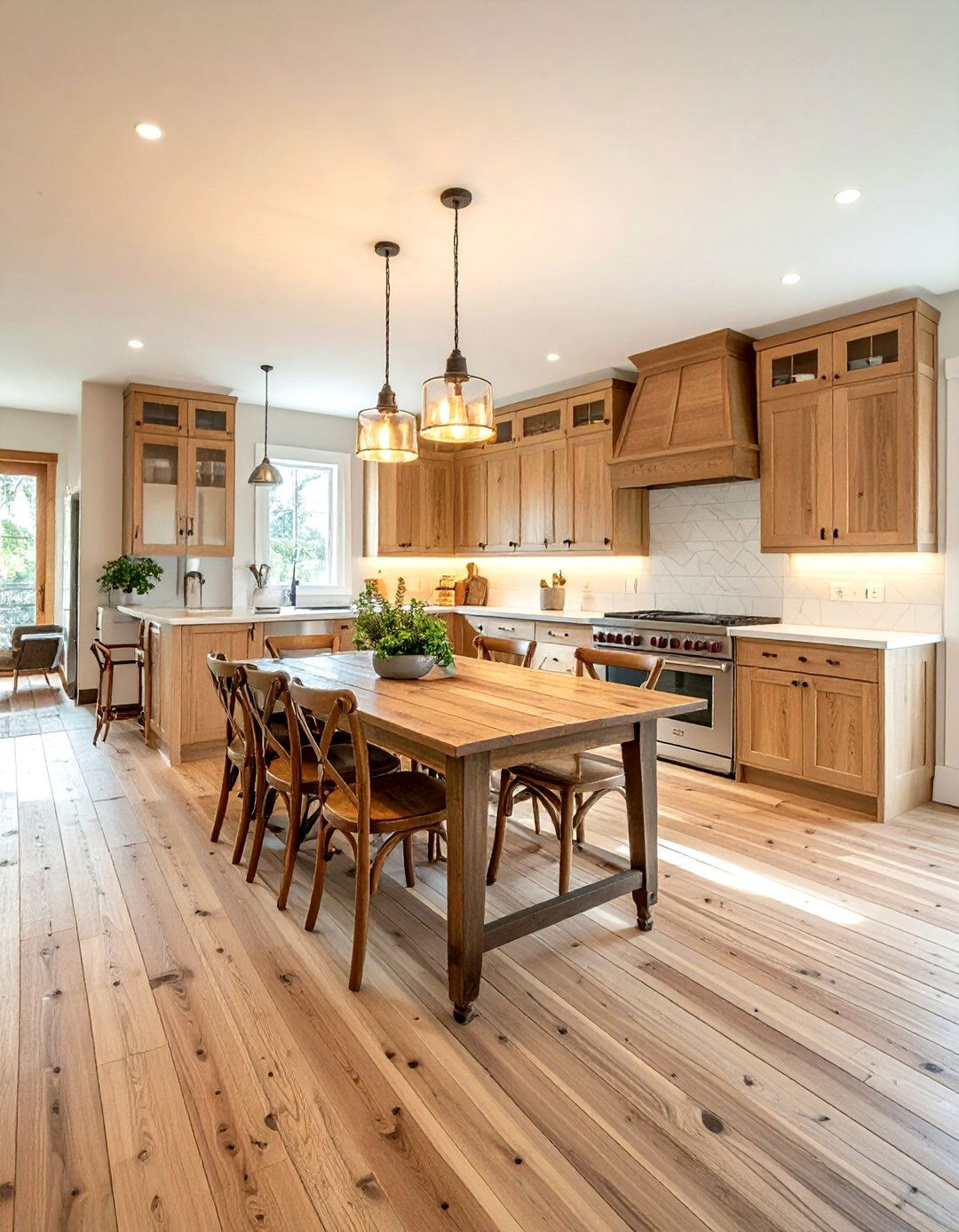 L Shaped Kitchen With Dining Table - 30 comfortable kitchen ideas