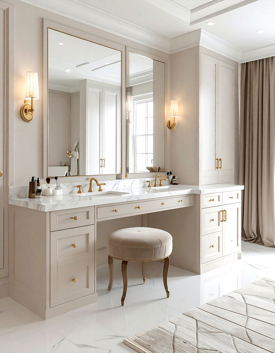 L shaped bathroom vanity - 30 bathroom furniture layout