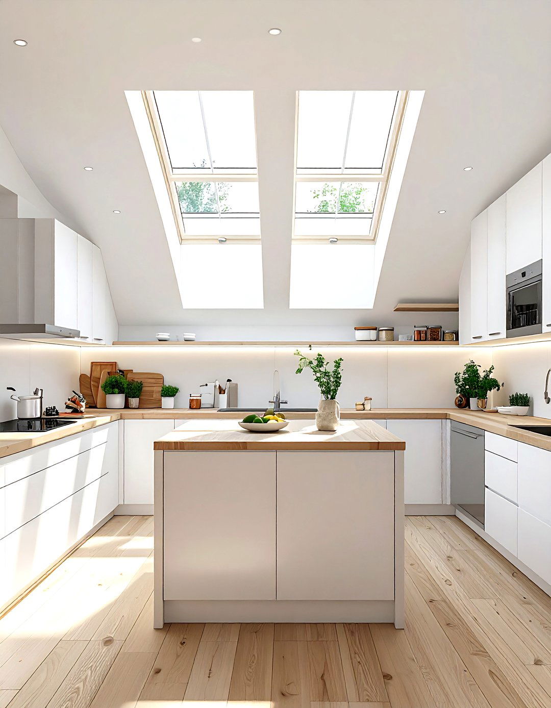 L shaped kitchen with skylights - 30 L-shaped kitchen ideas