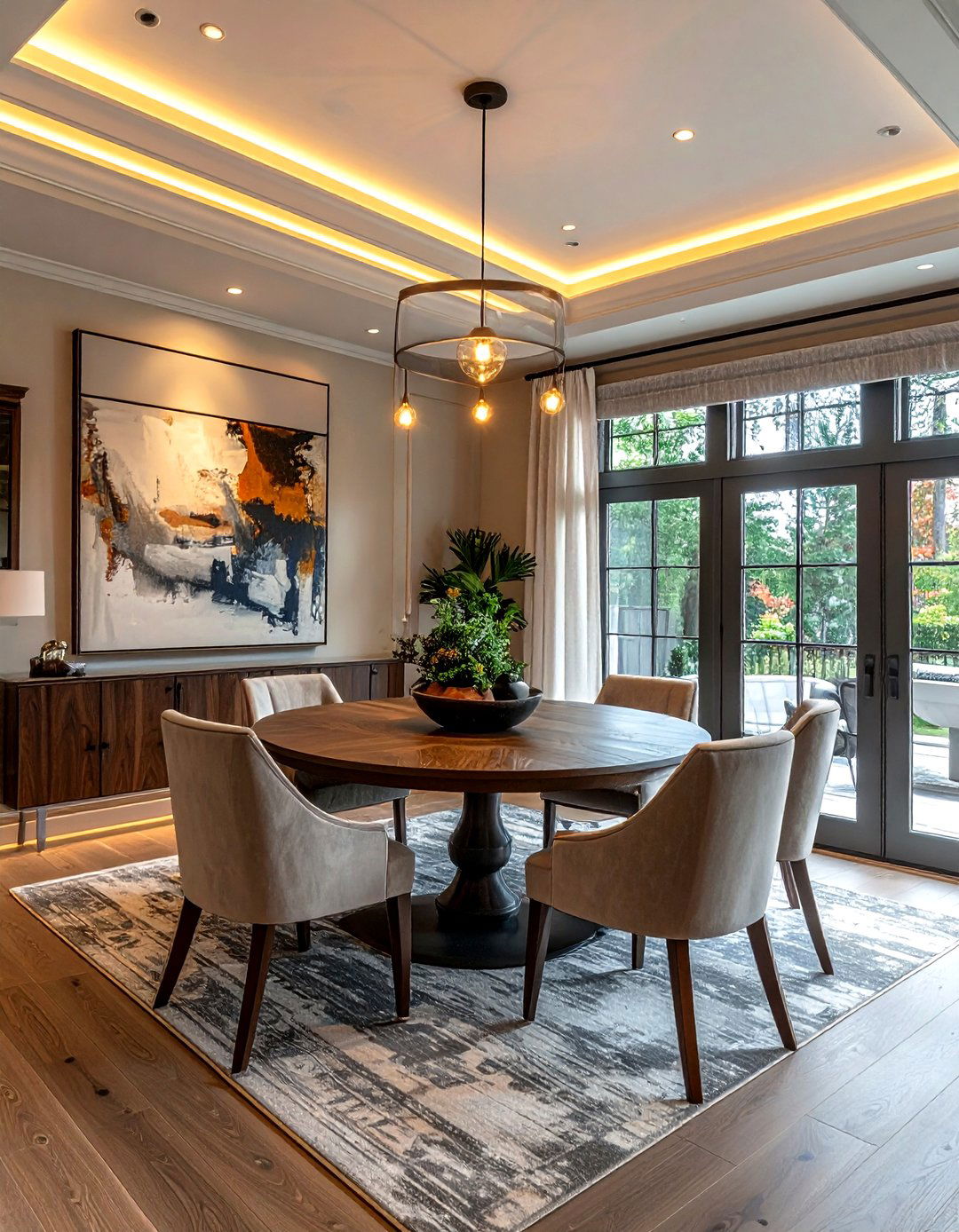 LED Cove Lighting - 30 dining room LED lighting ideas