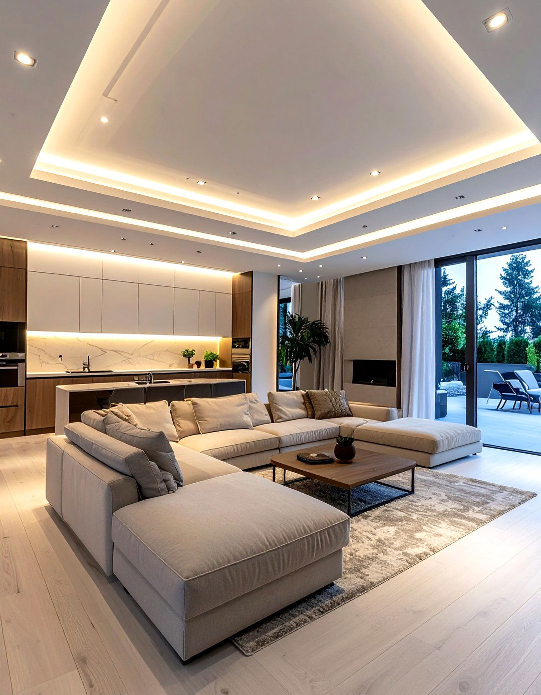 LED Cove Lighting - 30 living room ambient lighting ideas