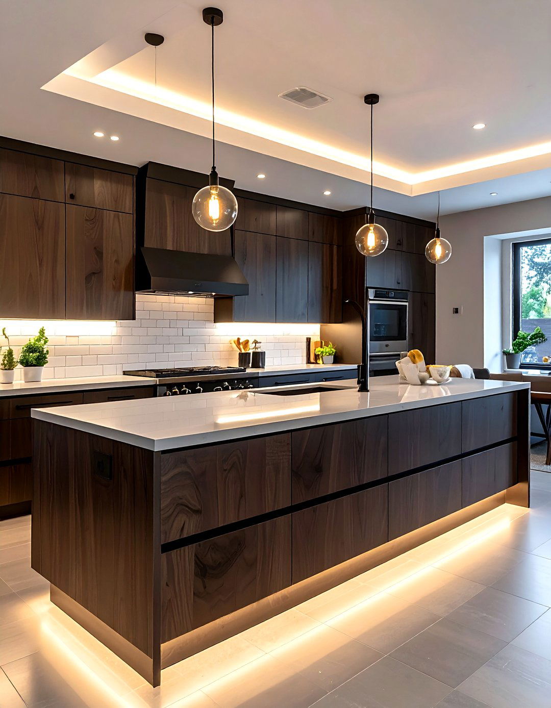 LED strip cabinet lighting - 30 lighting decor ideas