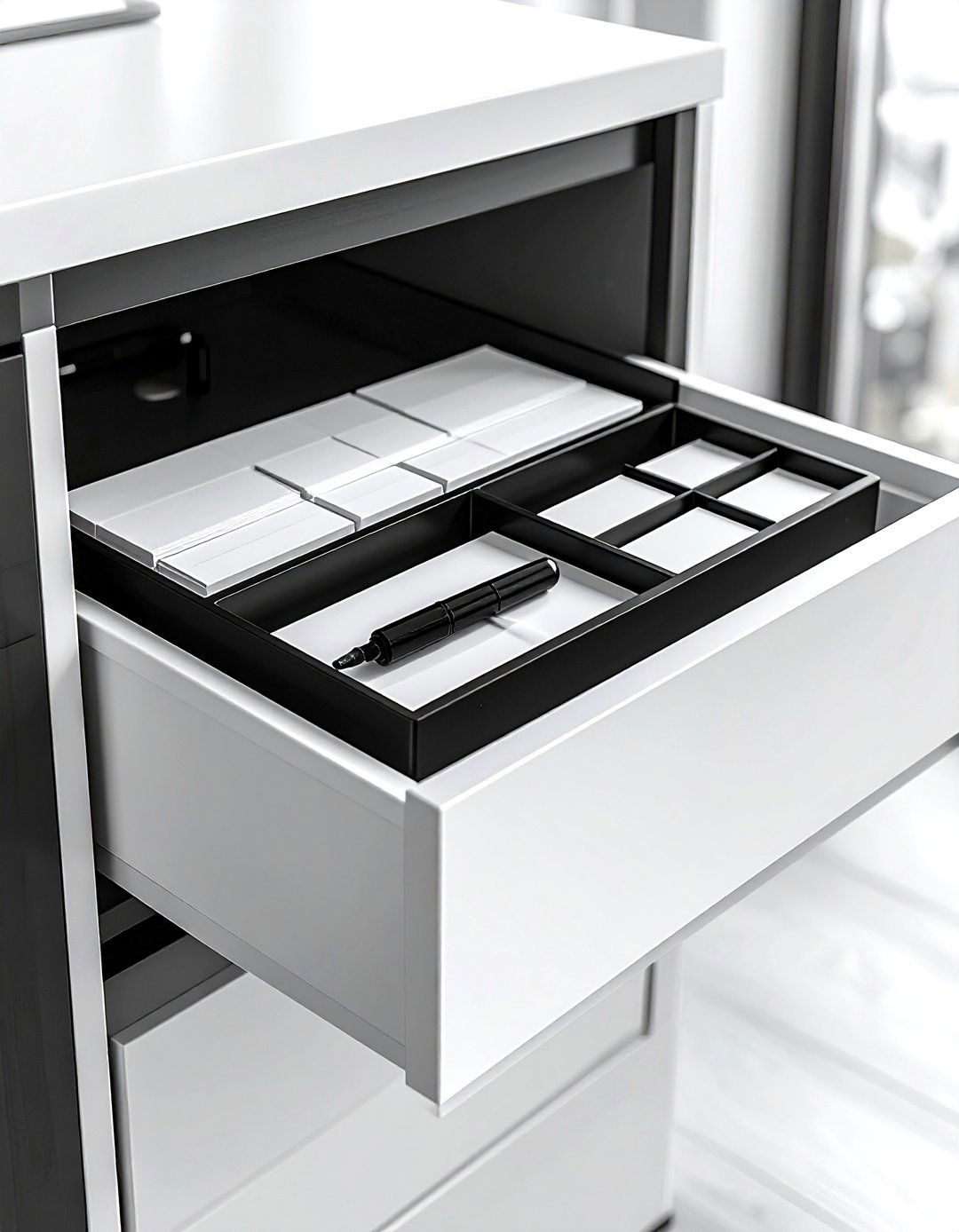 Label and Pen Storage - 30 dining room drawer organization ideas