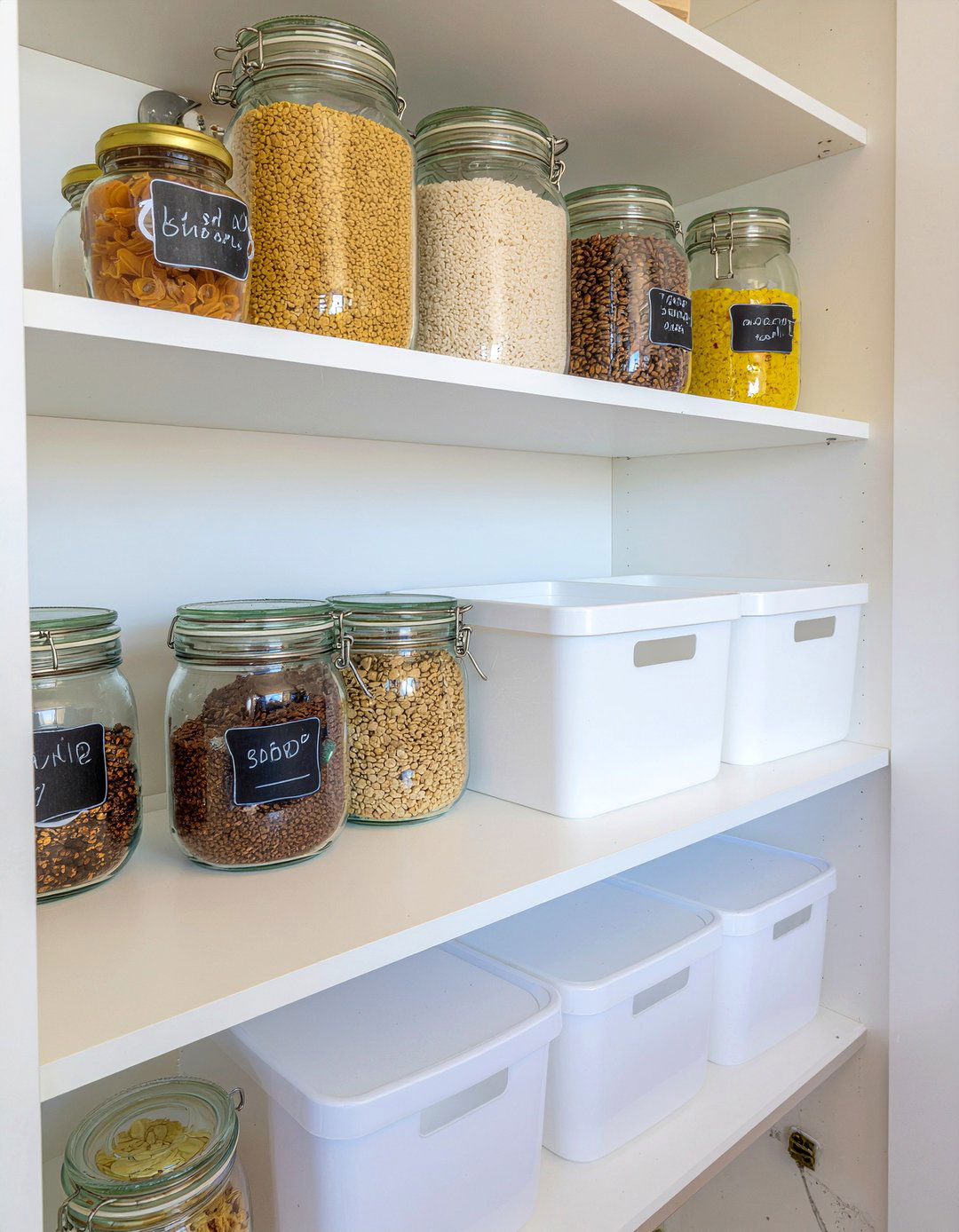 Labeled Pantry Shelving - 30 pantry shelving kitchen ideas
