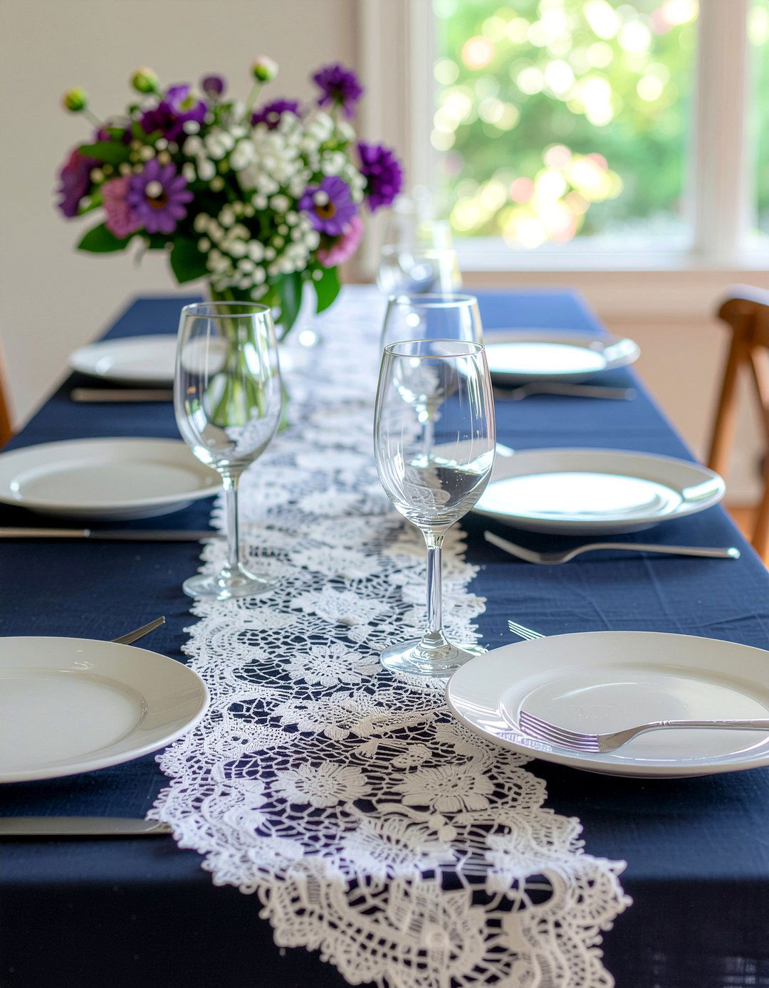 Lace Tablecloth Decor - 30 family heirloom dining room ideas