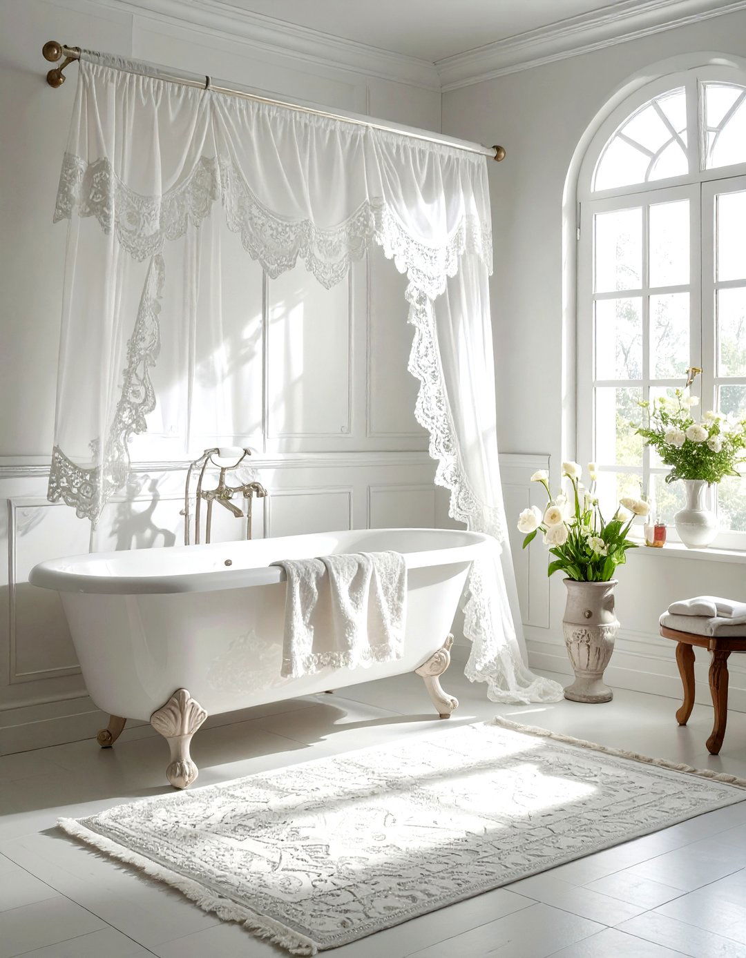 Lace Valance - 30 valance ideas