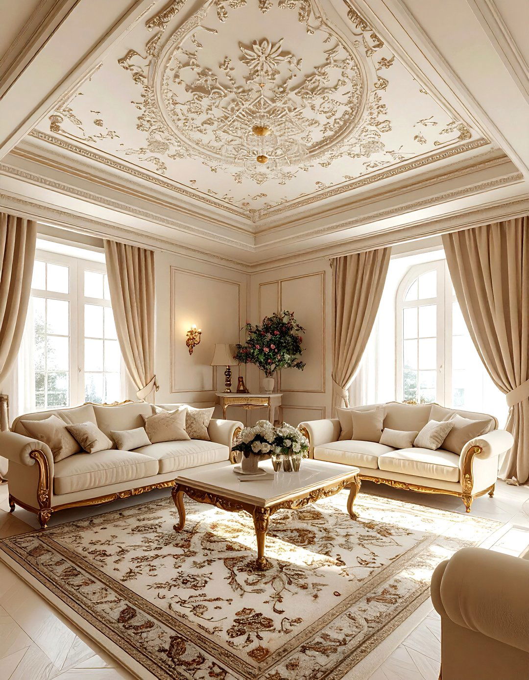 Lace ceiling texture - 30 living room textured ceiling ideas