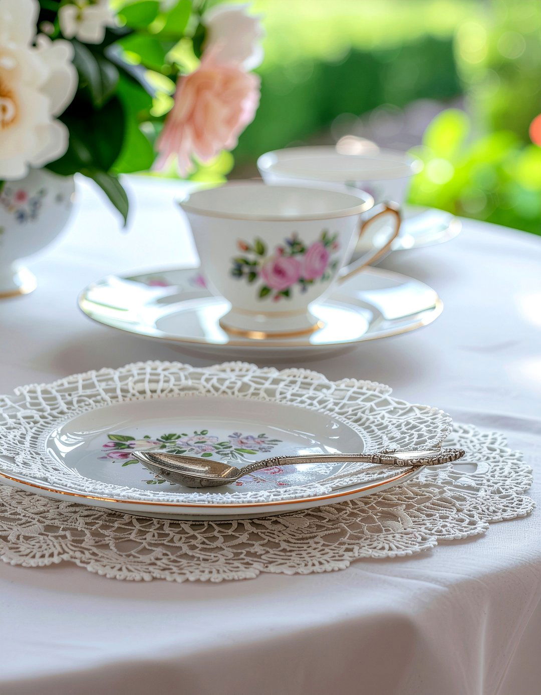 Lace delicate placemat - 30 placemat dining ideas