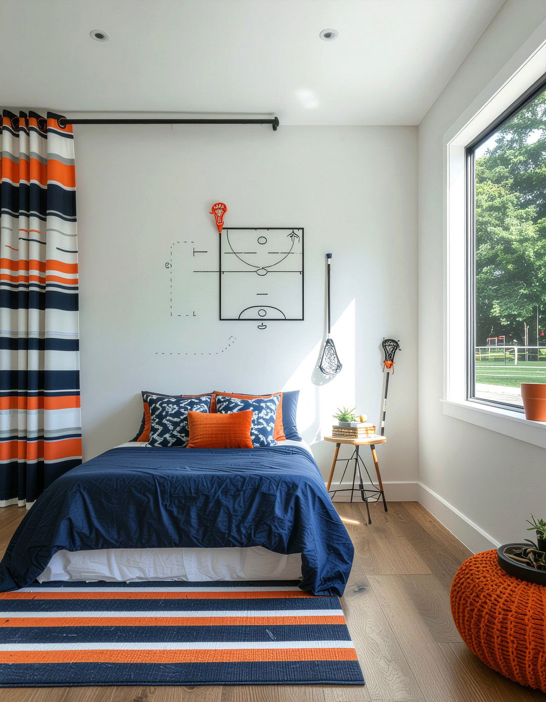 Lacrosse Field Bedroom - 30 sports themed bedroom ideas