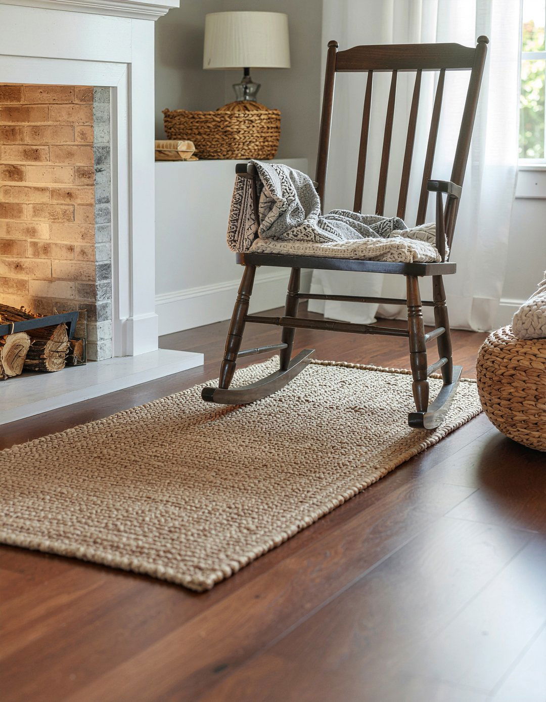 Ladder Back Rocking Chair - 30 living room Colonial furniture ideas