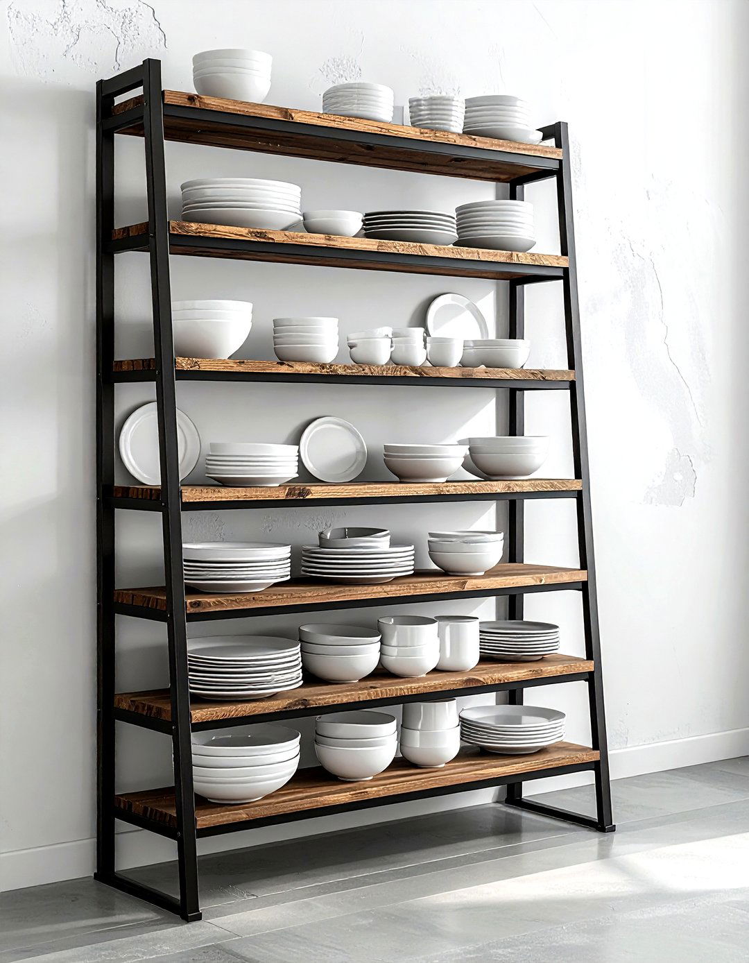 Ladder Bookcase For Dishes - 30 dining room under bed storage ideas