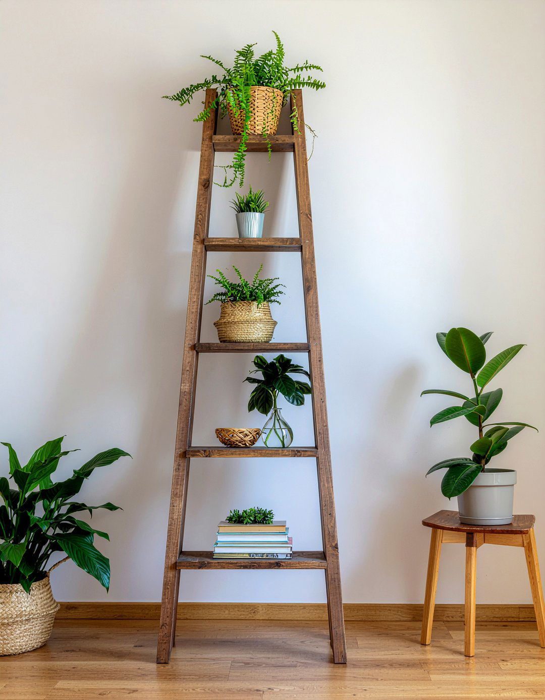 Ladder Shelf - 30 living room timeless furniture ideas