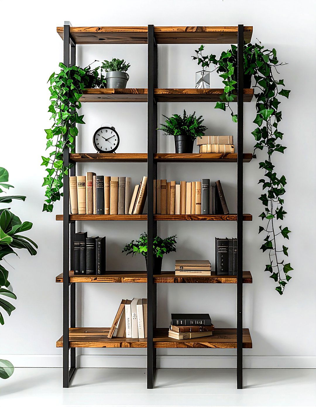 Ladder Shelf Display - 30 living room storage solutions