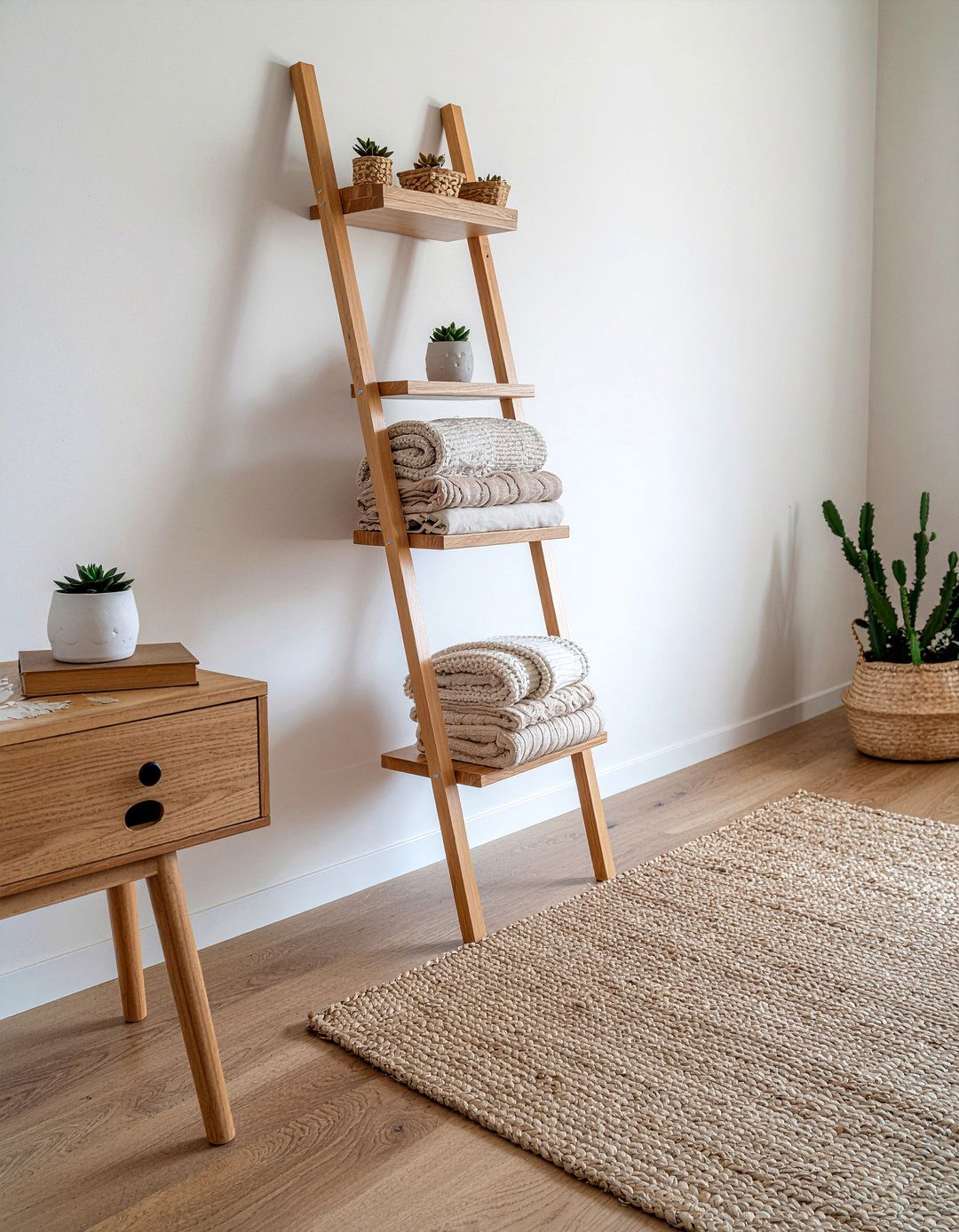 Ladder Shelf Room Divider - 30 living room bookshelf dividers