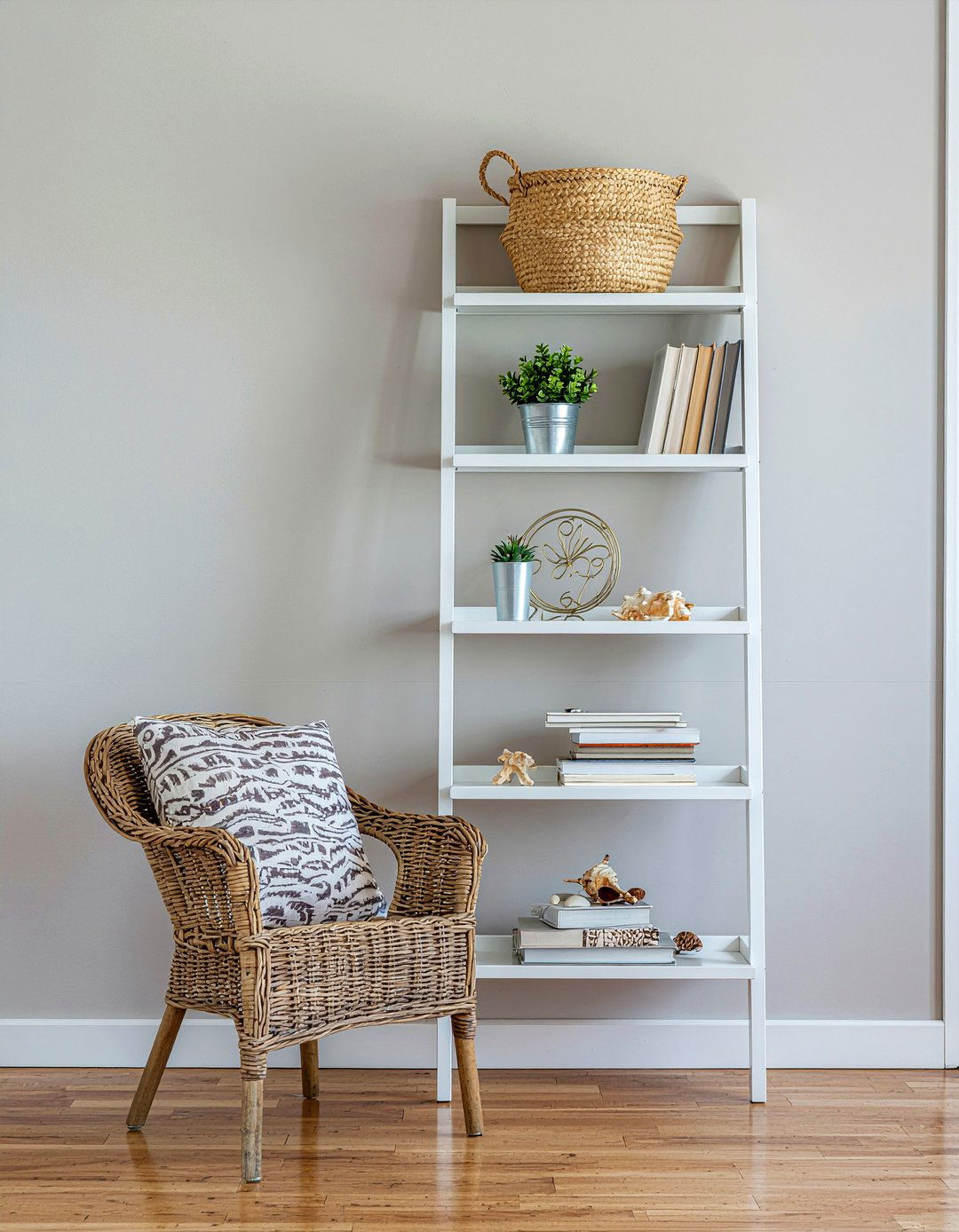 Ladder Style Bookcase - 30 living room coastal furniture ideas