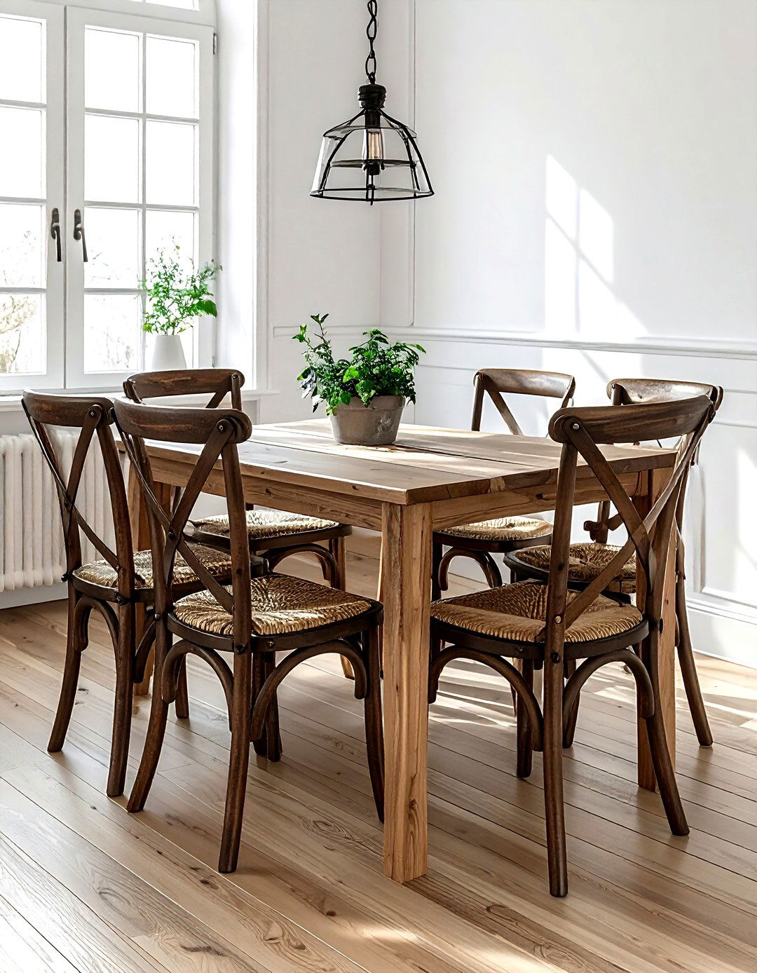 Ladder back dining chairs - 30 French farmhouse dining room ideas