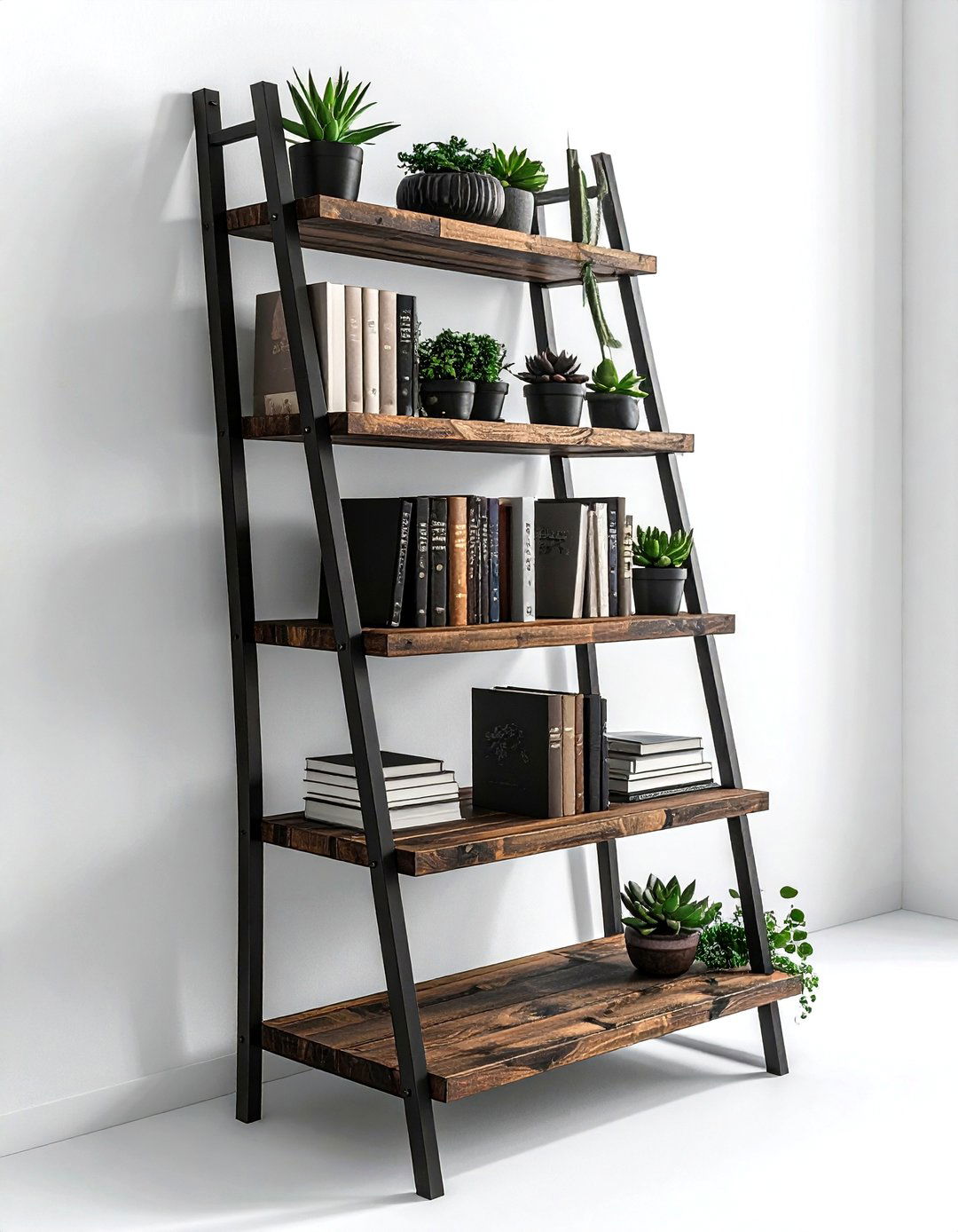 Ladder bookshelf - 30 book decor ideas