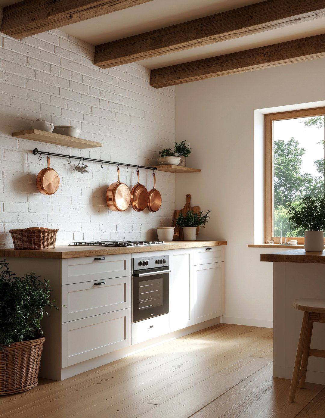 Ladder pot rack - 30 pot and pan storage kitchen ideas