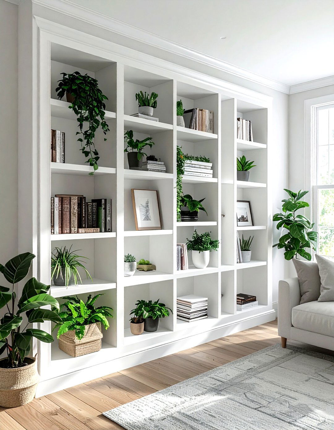 Ladder style built ins - 30 living room built-in shelves